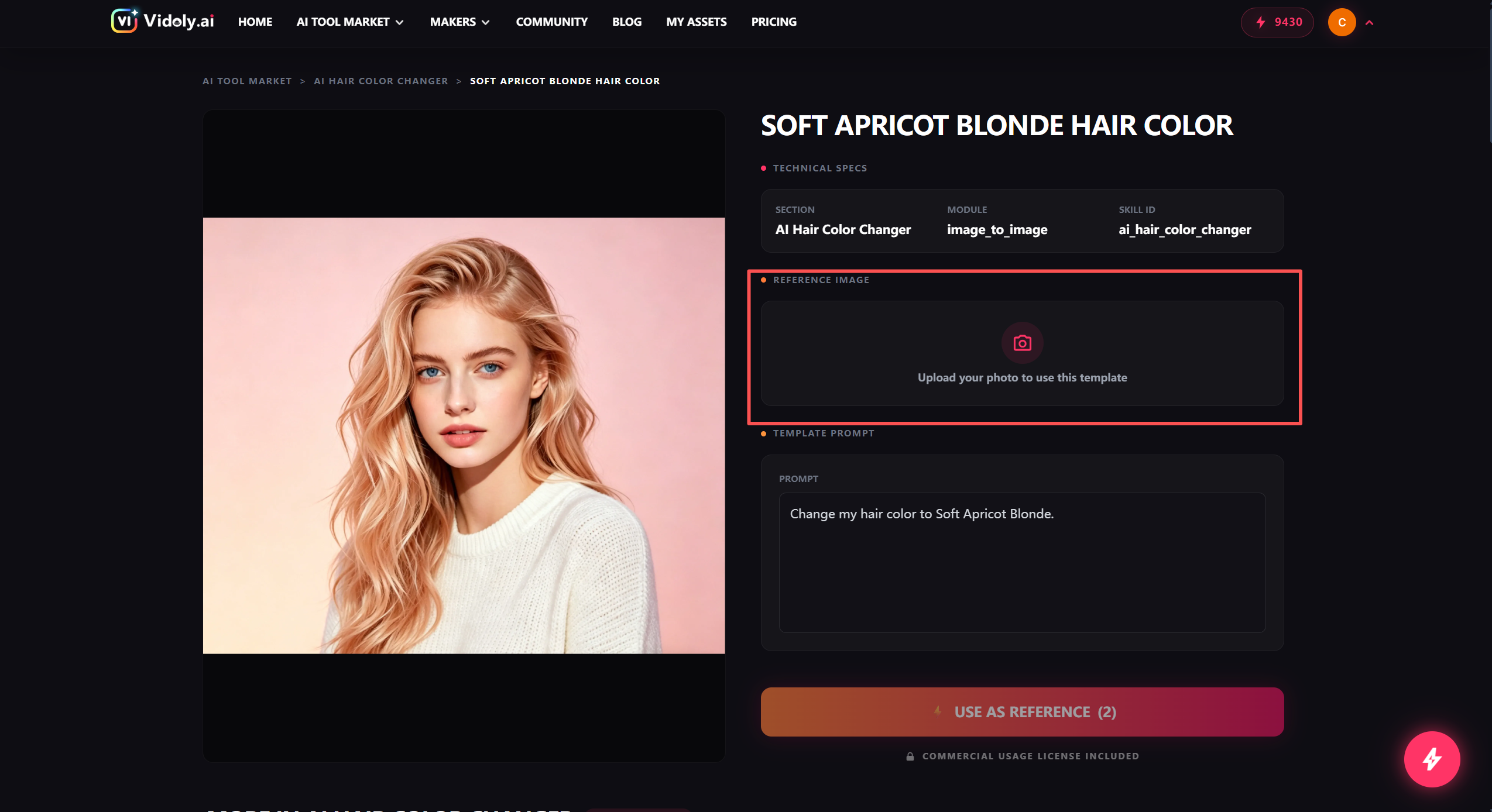 Uploading a portrait photo to an AI hair color changer tool to start changing hair color online
