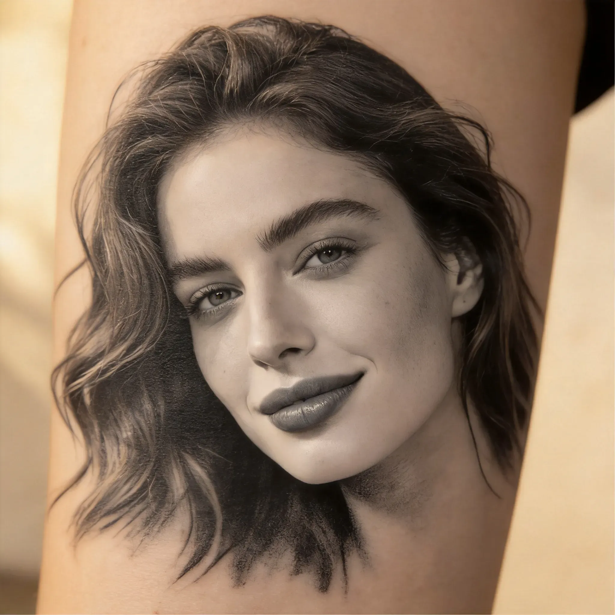 Realism Portrait On The Arm