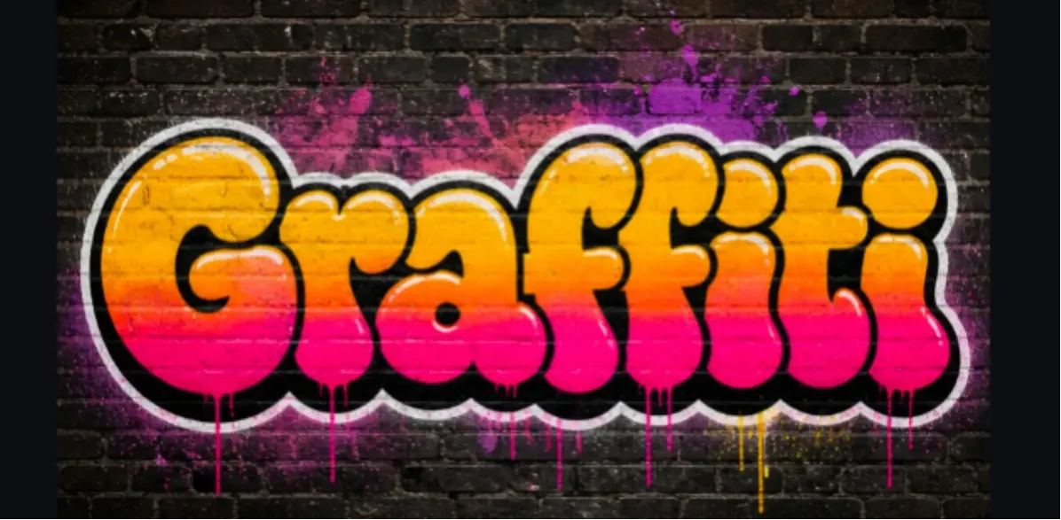 Bubble graffiti style