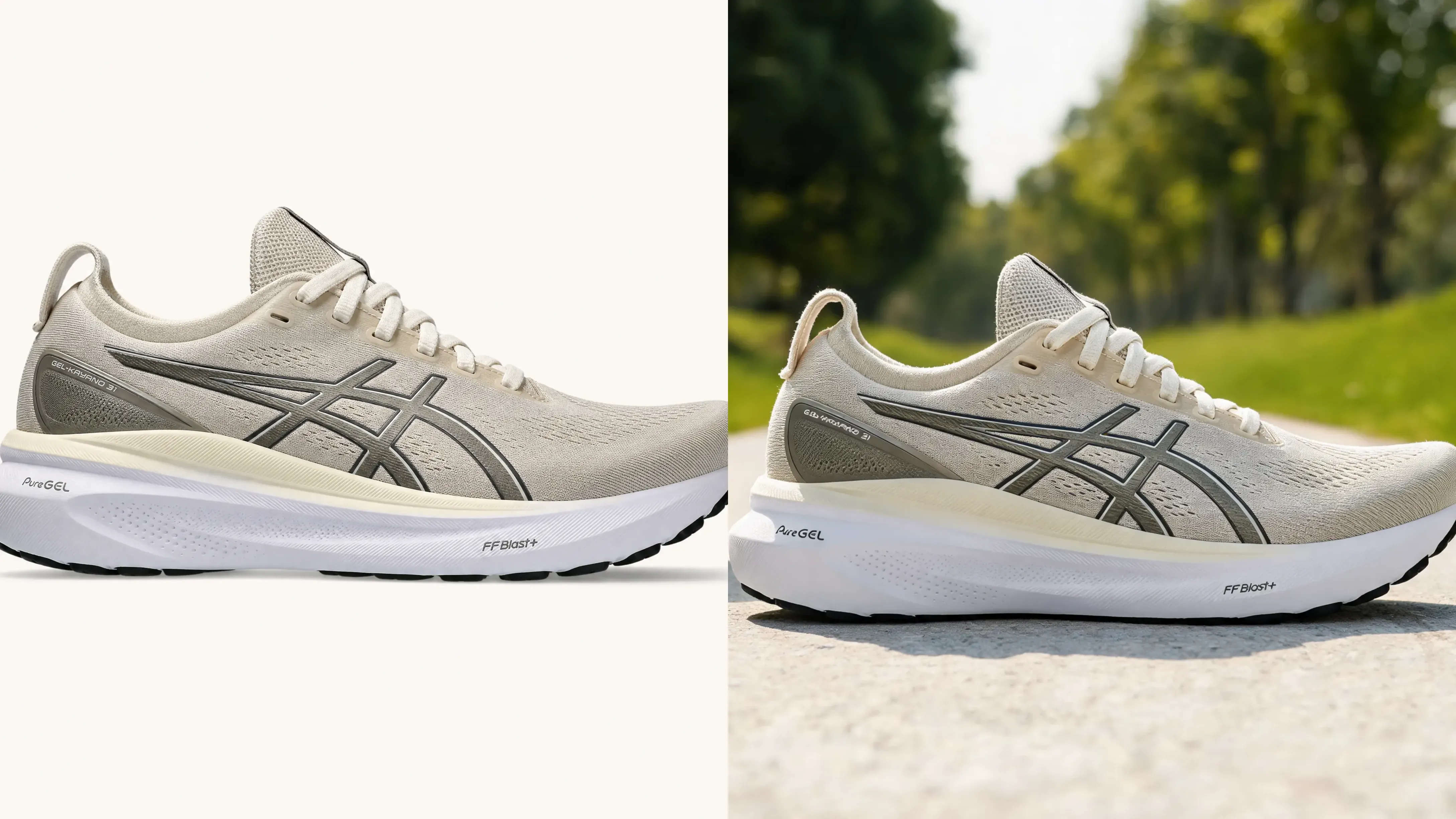 AI-generated fashion product photography featuring premium sneakers in a professional studio environment