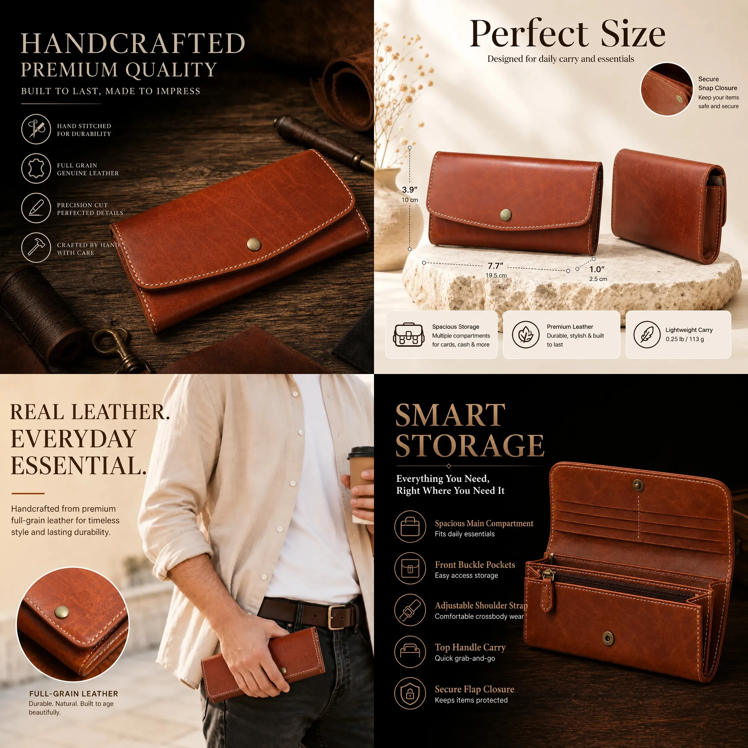 Fashion product image examples for Amazon featuring handbags, watches, and accessories
