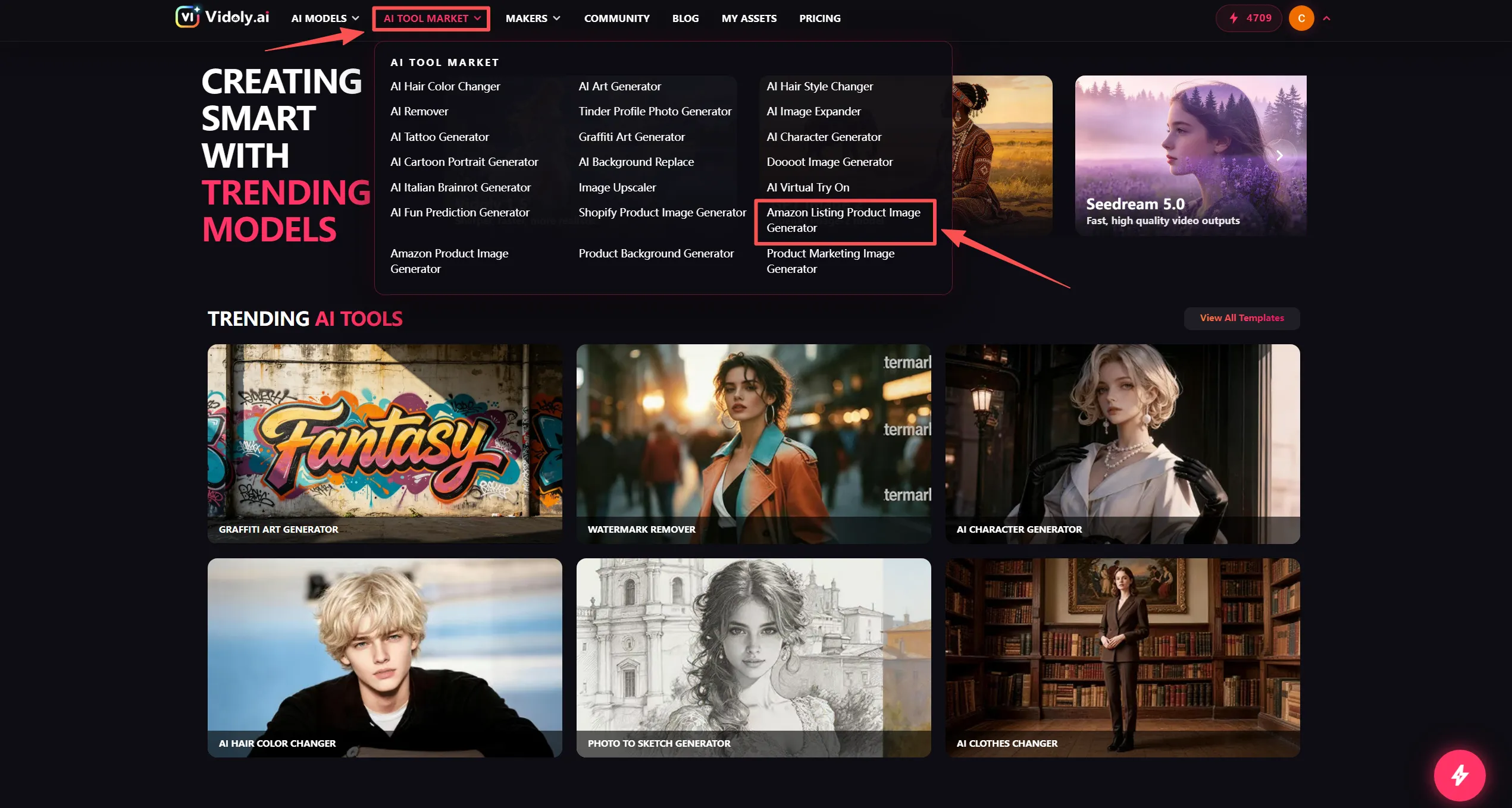 How to find Amazon Listing Product Image Generator inside the AI Tool Market