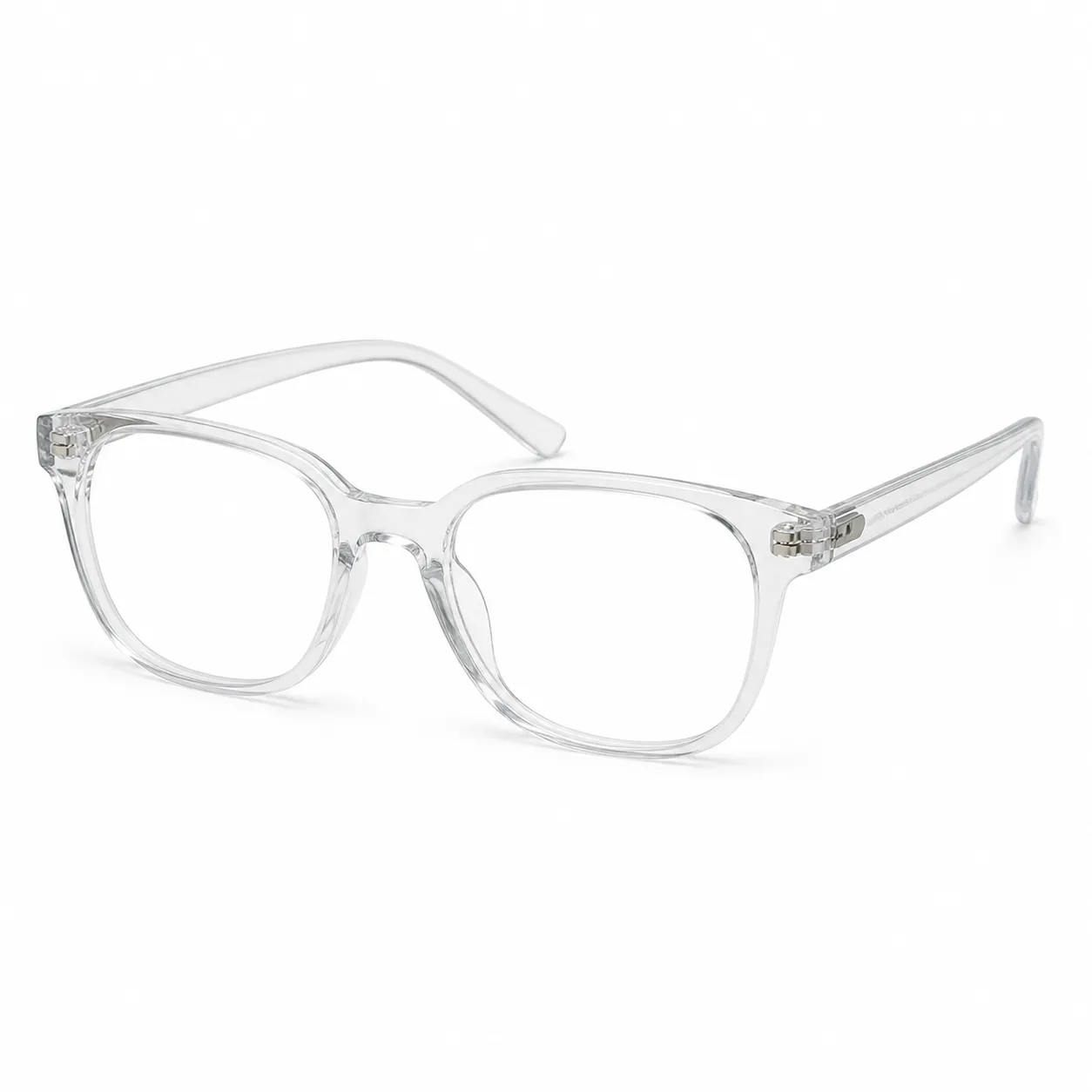 Transparent crystal acetate optical glasses for AI try on