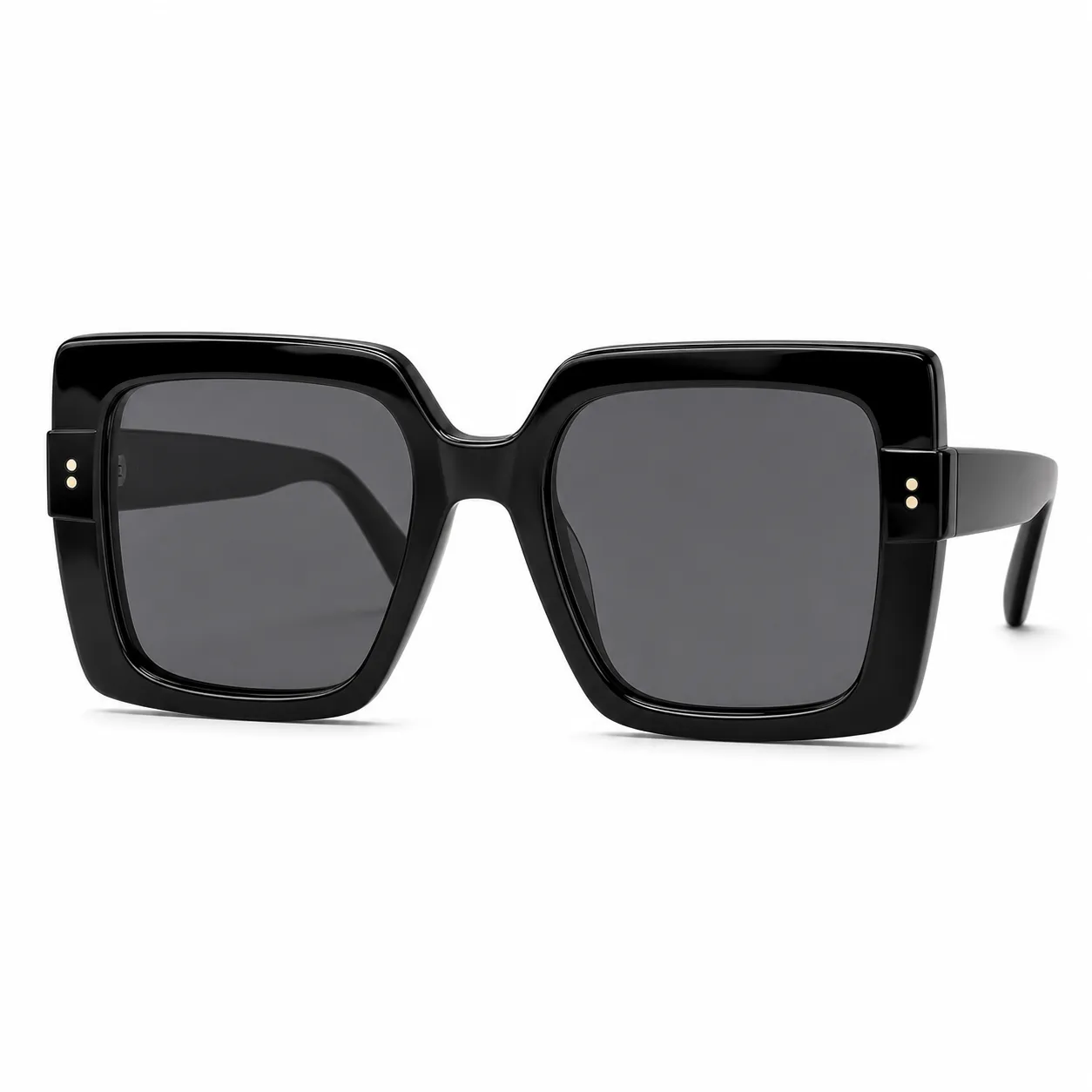 Oversized black square sunglasses for AI try on