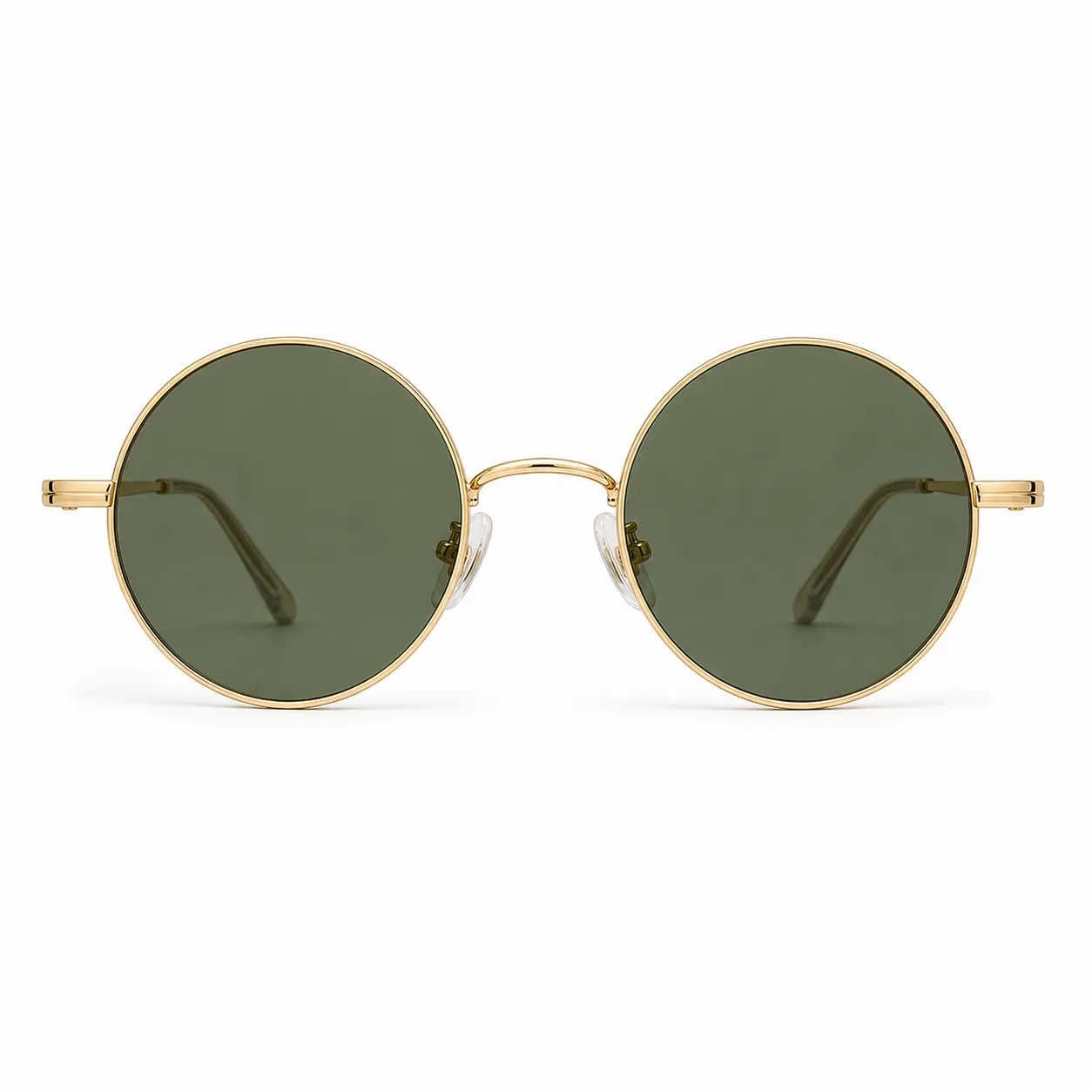 Gold round vintage sunglasses for virtual try on