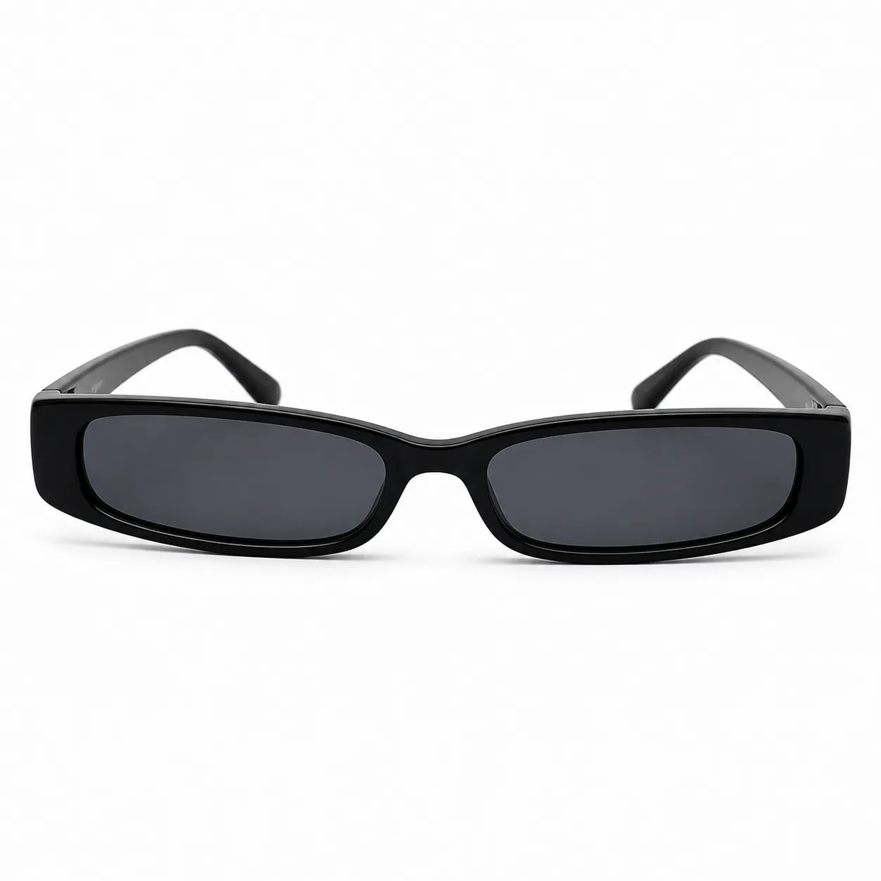Slim Y2K rectangular sunglasses for AI try on