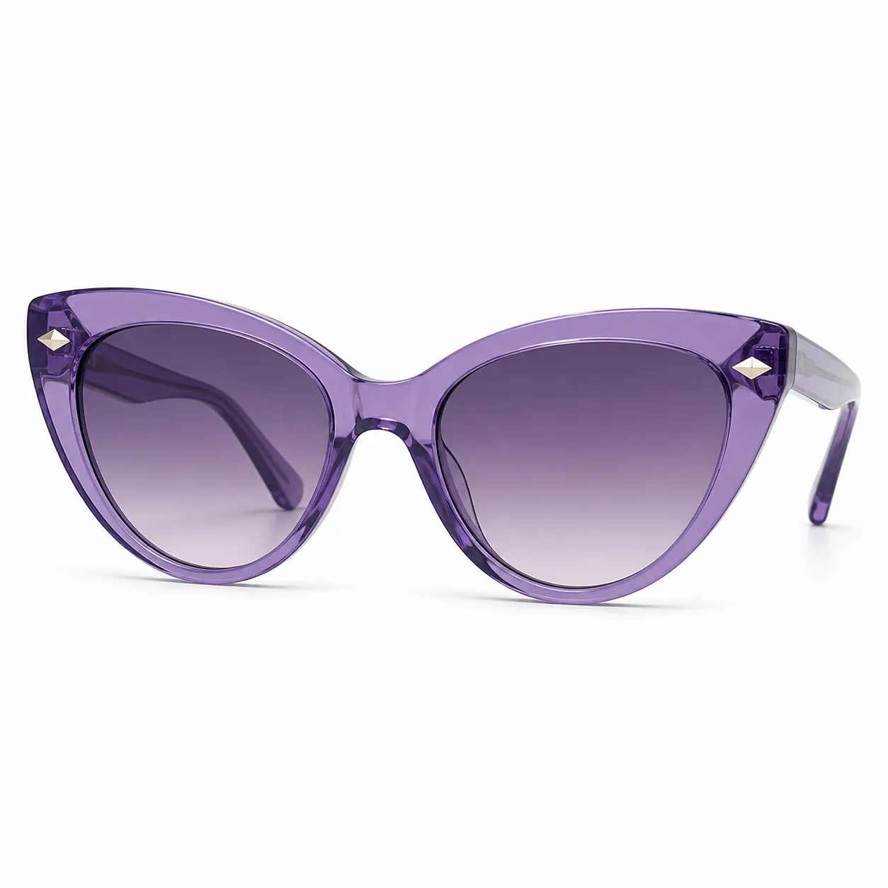 Purple cat eye sunglasses for AI try on