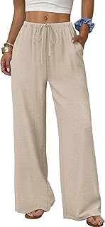 Amazon product image for Sampeel womens wide leg linen pants