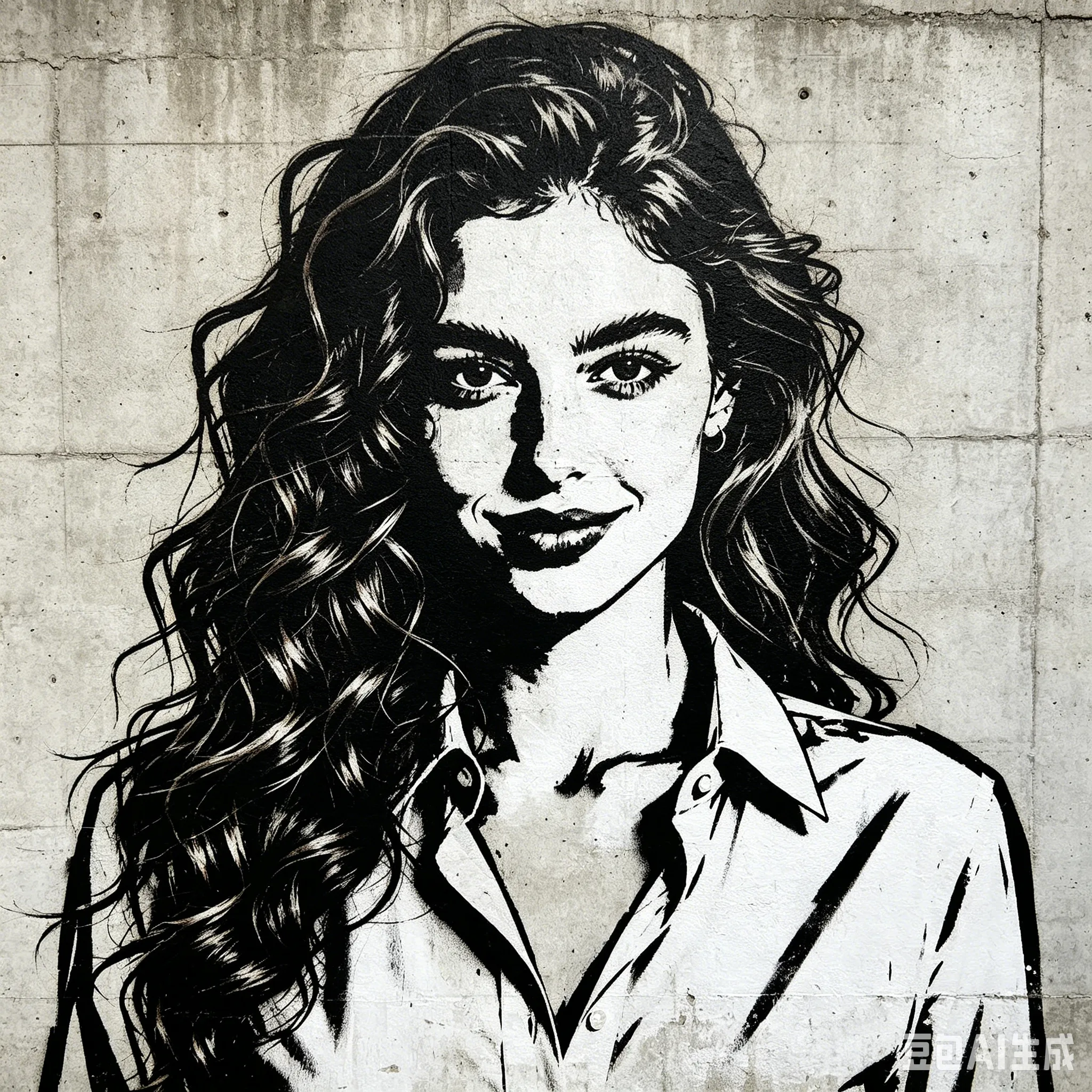 Examples created with Doubao AI across multiple image-to-image inputs including crisp stencil art graffiti with precise cut-out edges