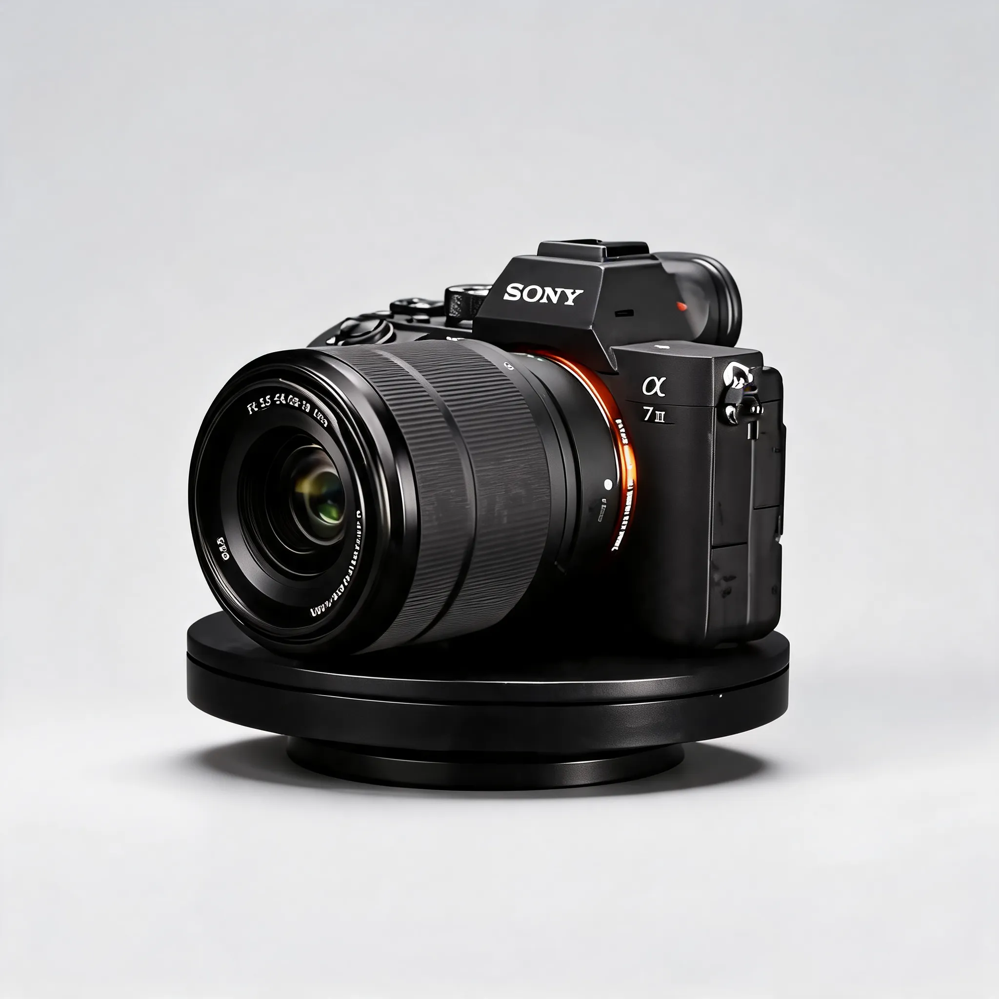 Standard retail packaging box photo of a digital DSLR camera