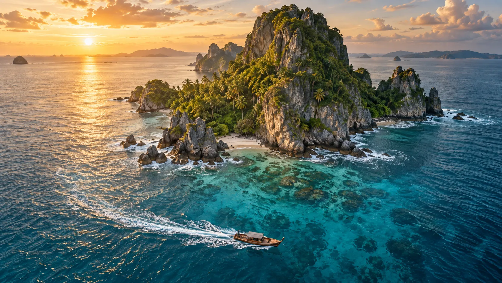 Tropical ocean scene generated as cinematic AI video B-roll