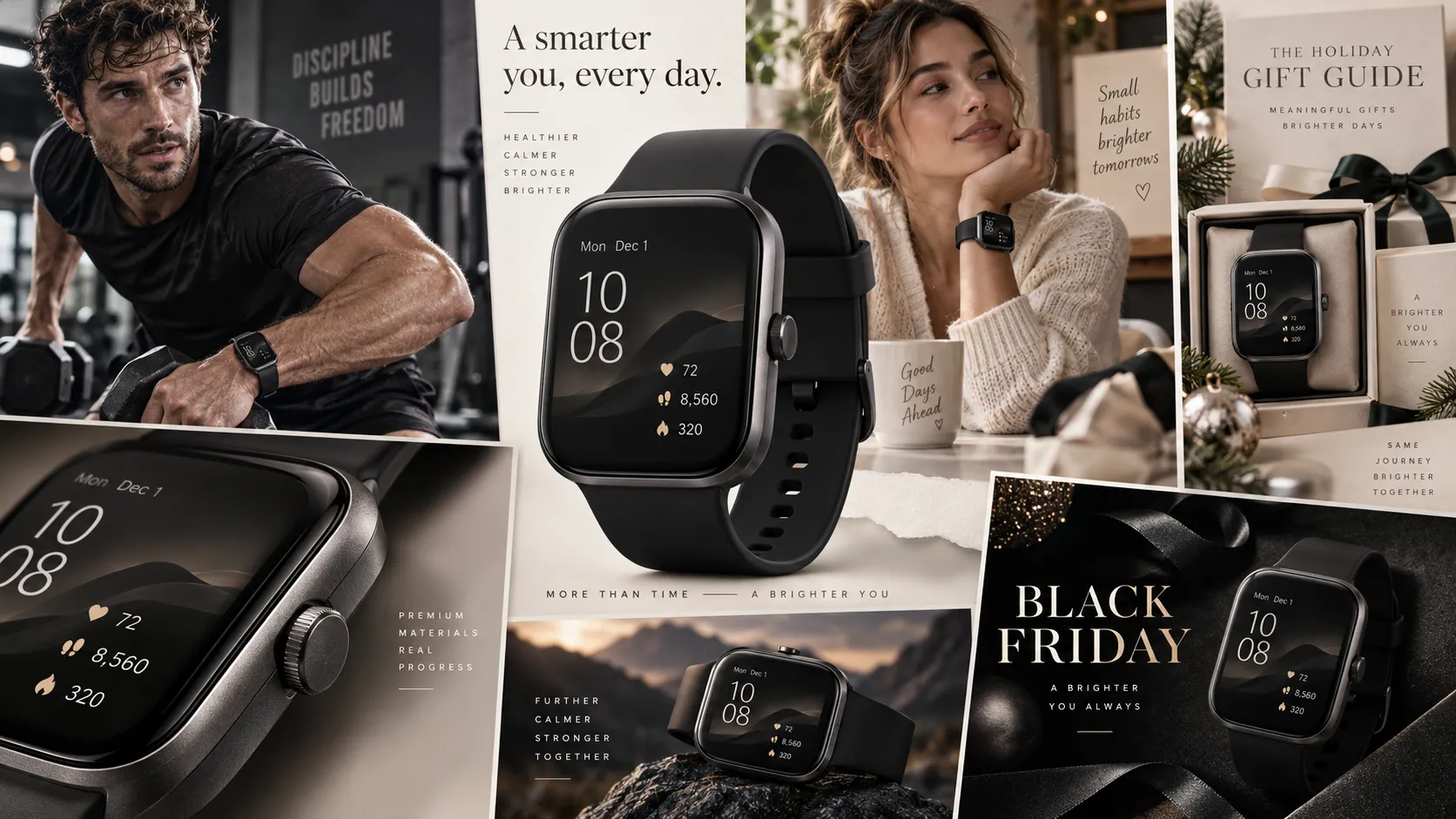 Smartwatch transformed into multiple Q4 Amazon affiliate and ecommerce content assets