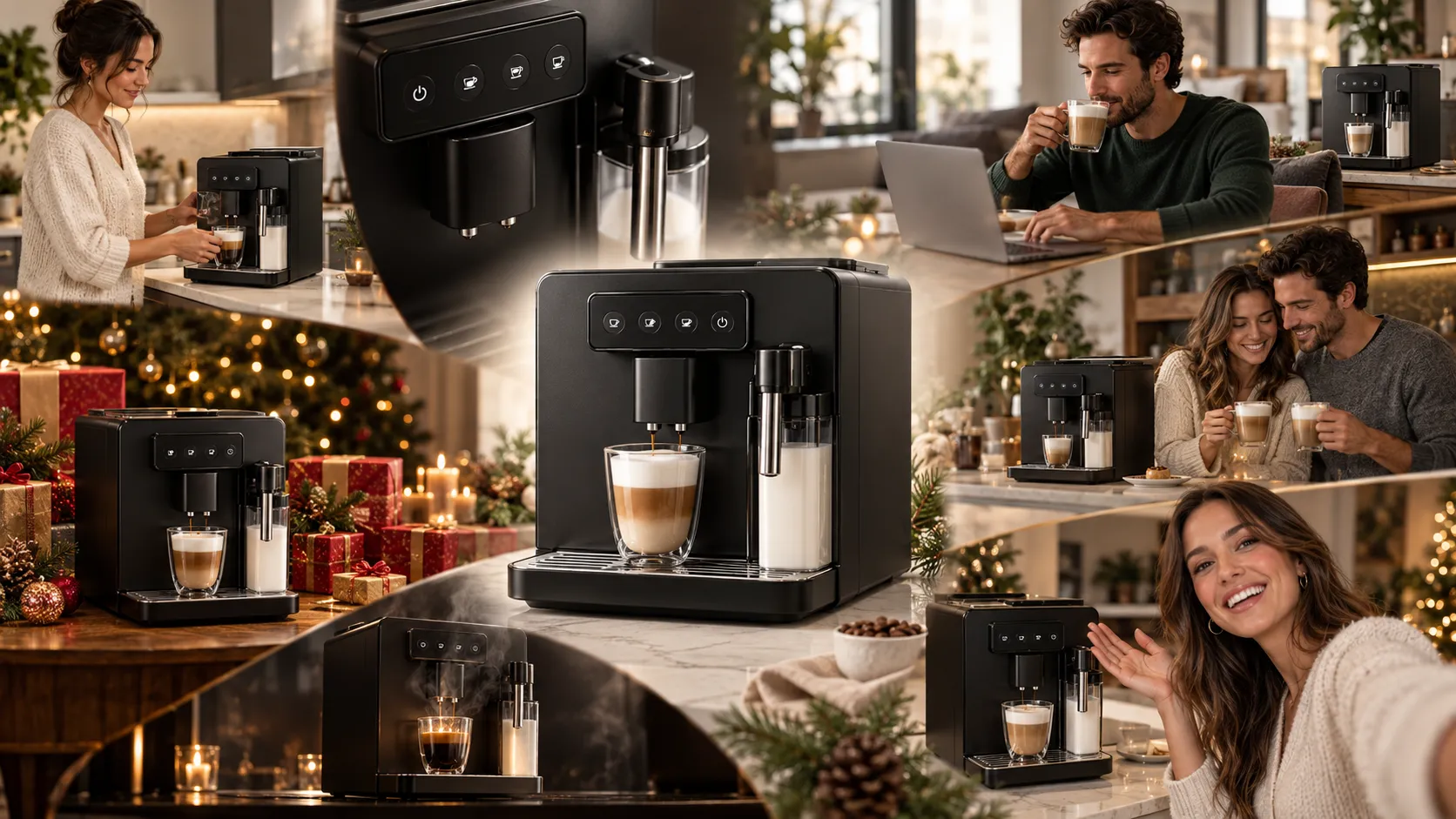 One coffee machine transformed into eight Q4 ecommerce influencer content assets