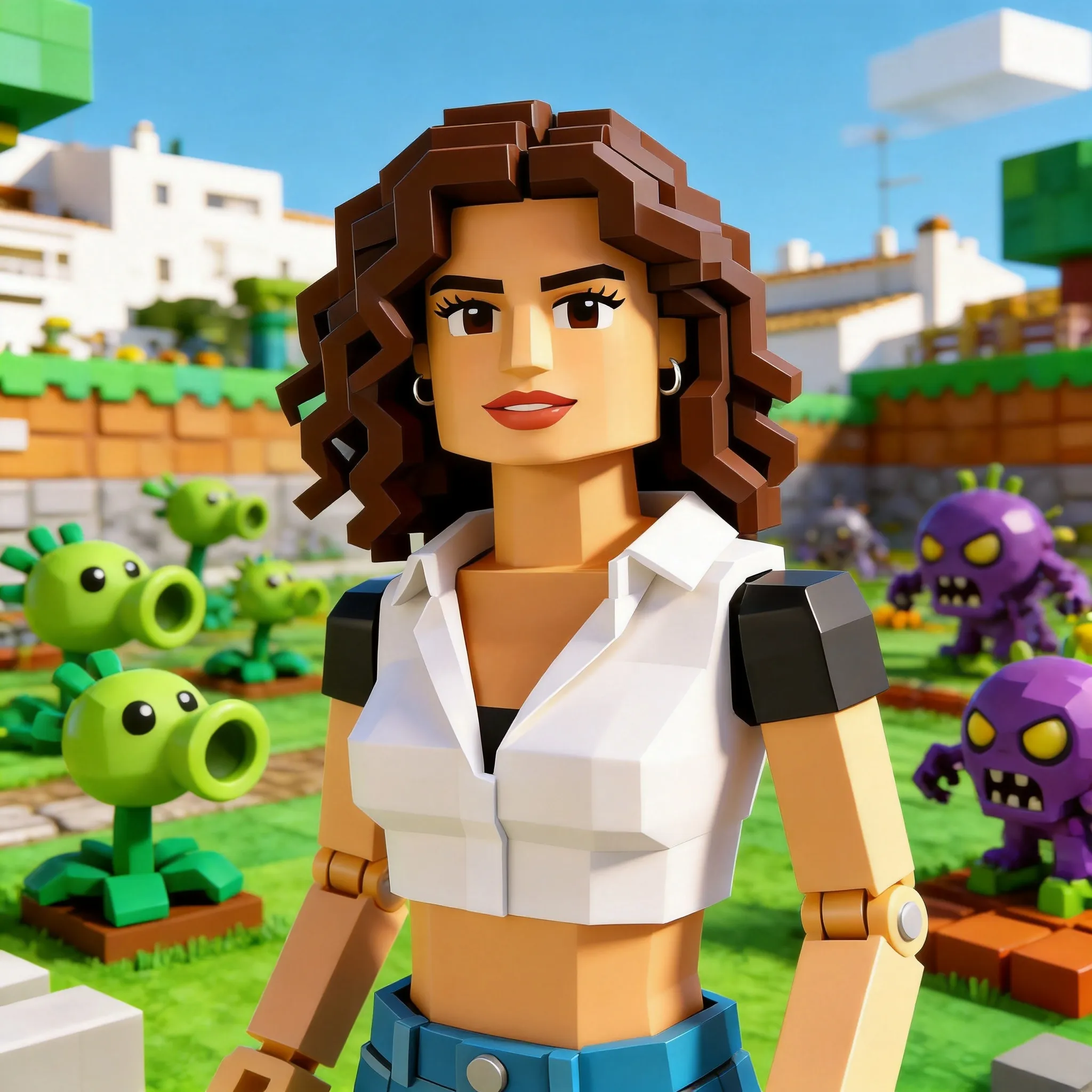 Generate a character with Roblox Style.