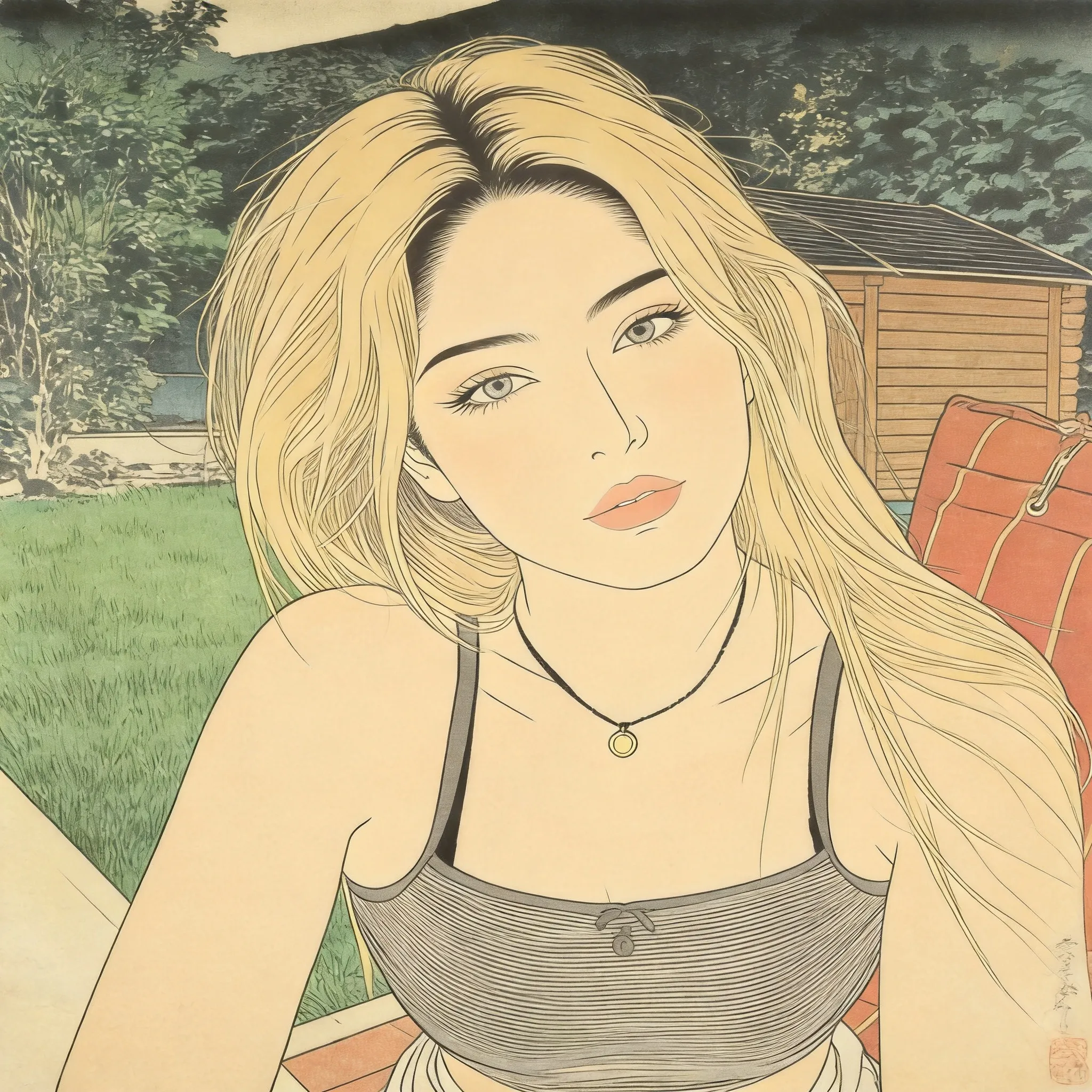 Turn my portrait into Modern Ukiyo-e Style.