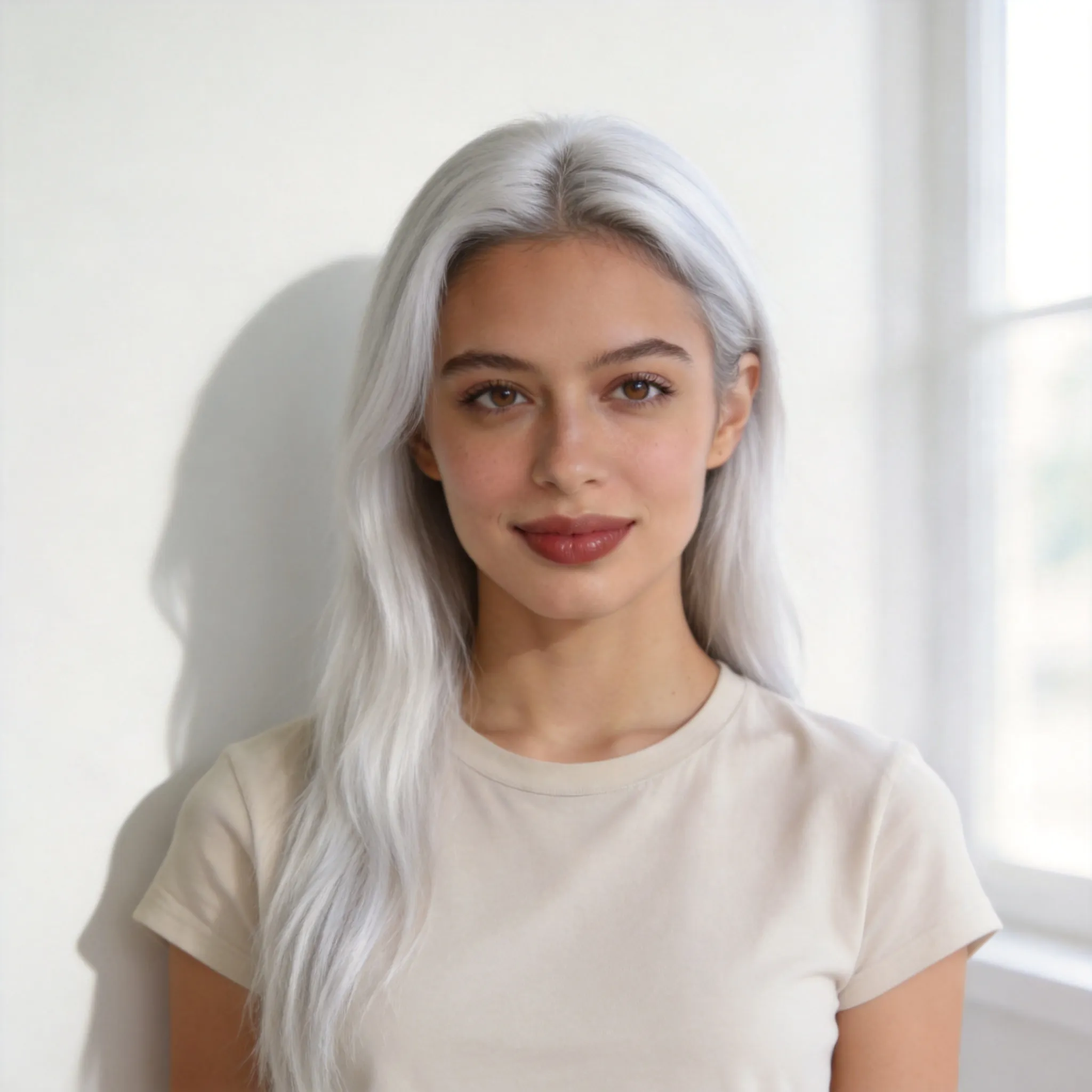 Change my hair color to platinum Ice.