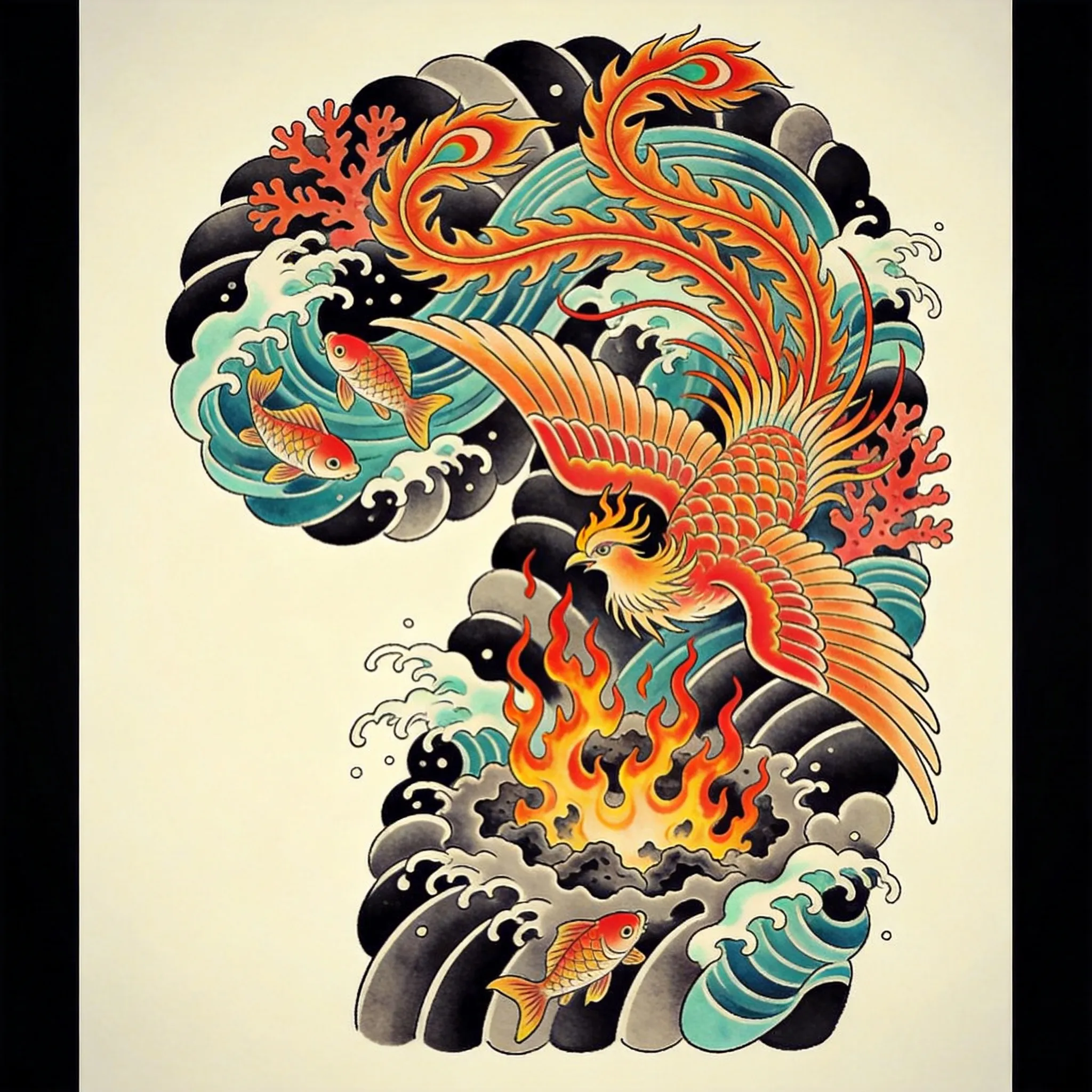 Tattoo of Sea Rising From The Ashes