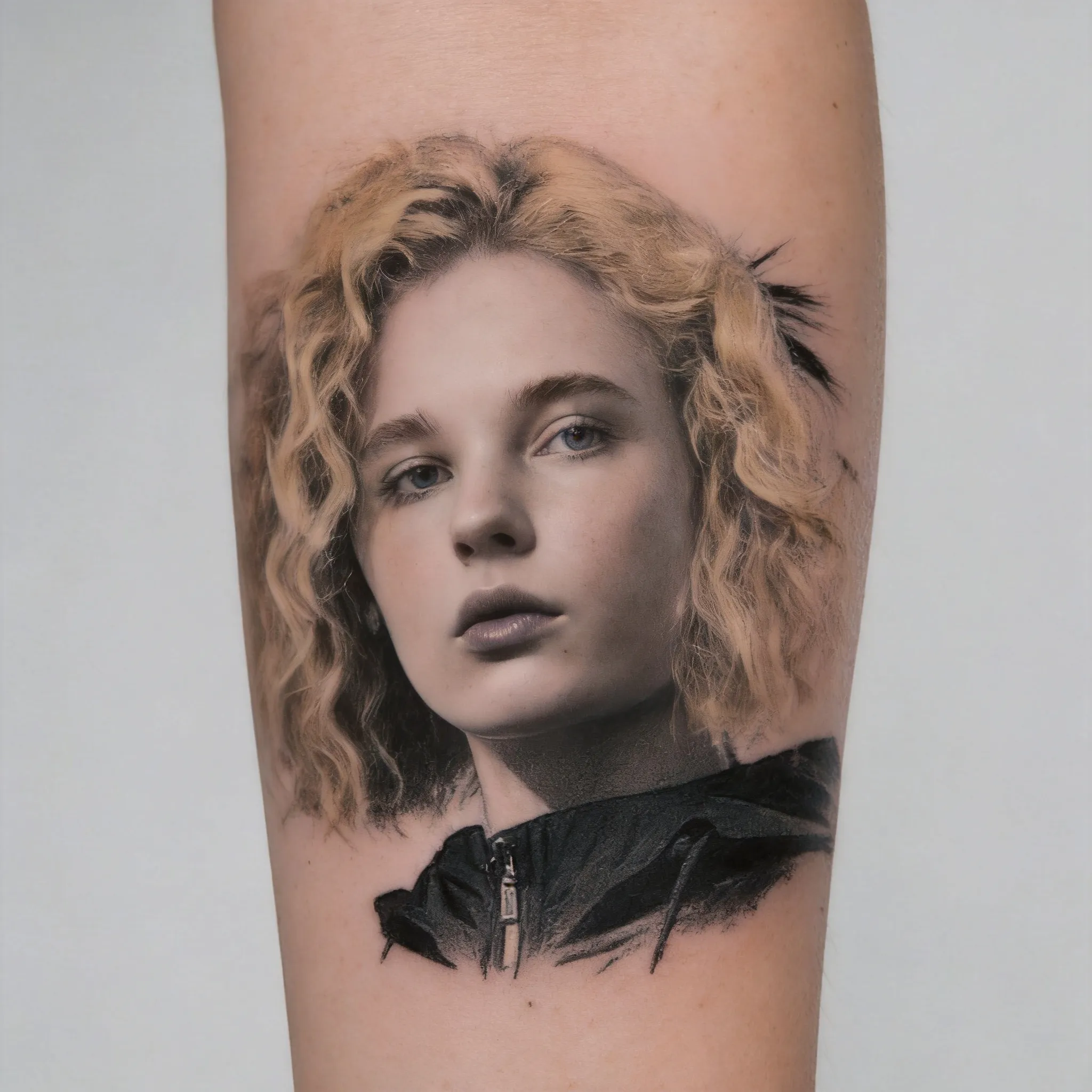 Turn the uploaded portrait into tattoo