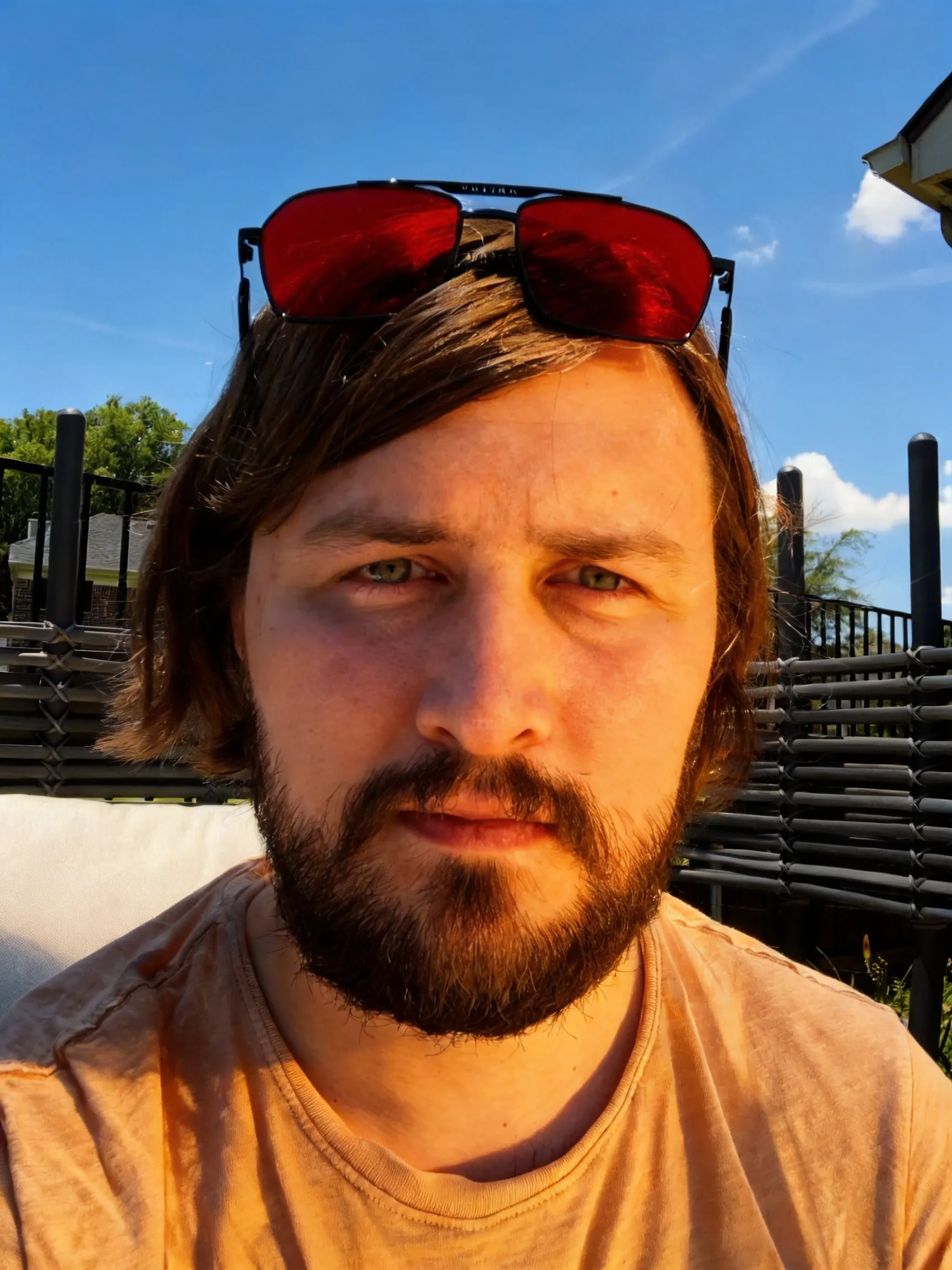 Make this face very well lit so it's more attractive. 
Make the lighting cozy and warm but also well lit up. Make it look like a fantastic profile picture. Make it perfect.