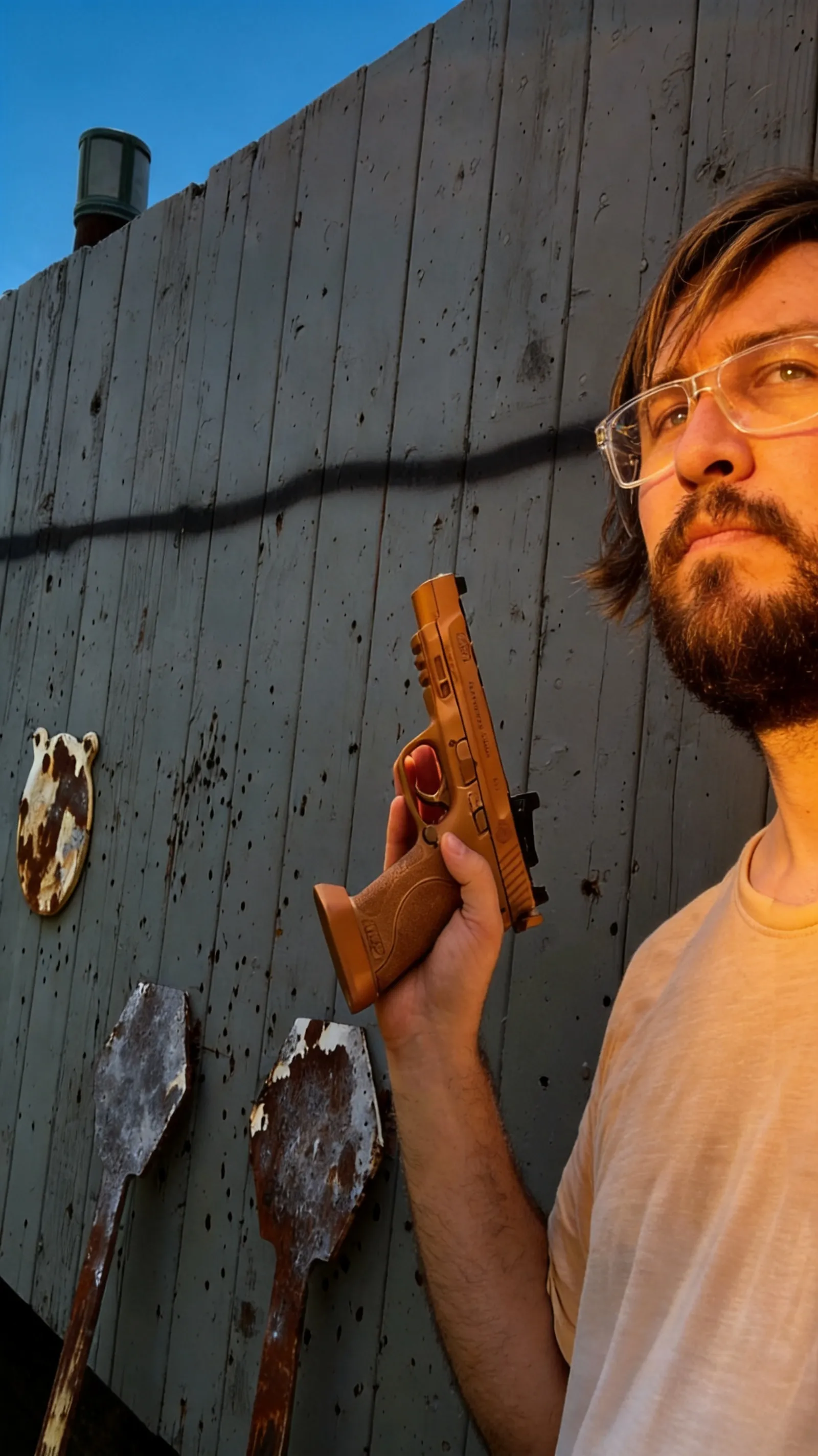 Make this the best profile picture ever. Make the lighting warm and cozy but not too extremely warm.  Make the lighting perfect. Make the angle epic and the face is in a very heroic pose. Make his eyes well lit so they are focal points on the image. Make the guy posing like a cool guy.