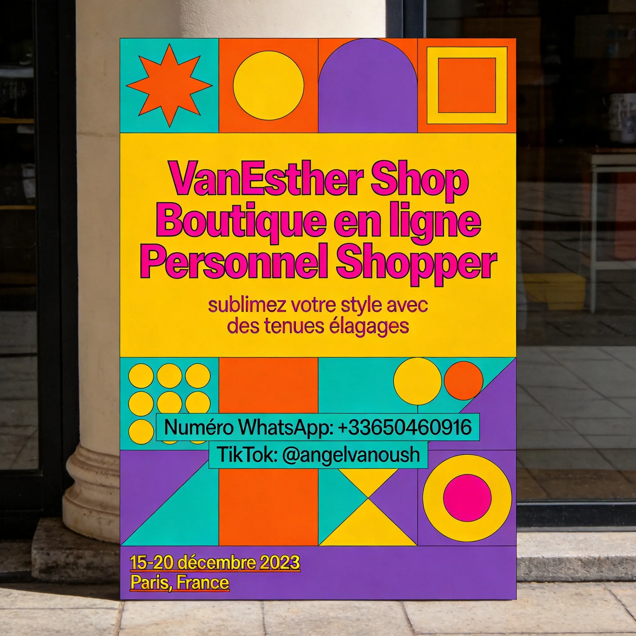 VanEsther Shop Boutique en ligne Personnel Shopper « sublimez votre style avec des tenues élagages » numéro whatsapp: +33650460916 TikTok: @angelvanoush