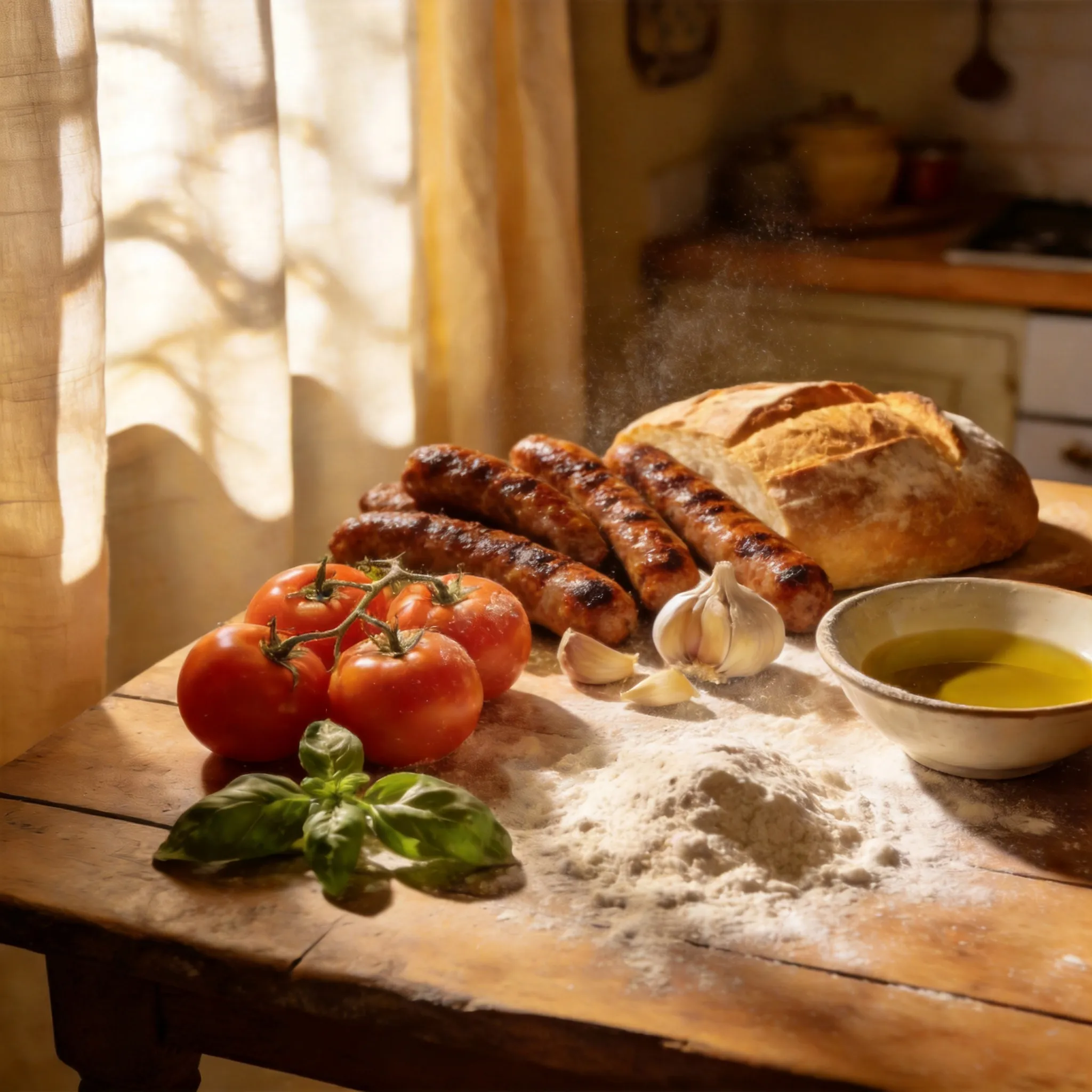 Add some sausages.