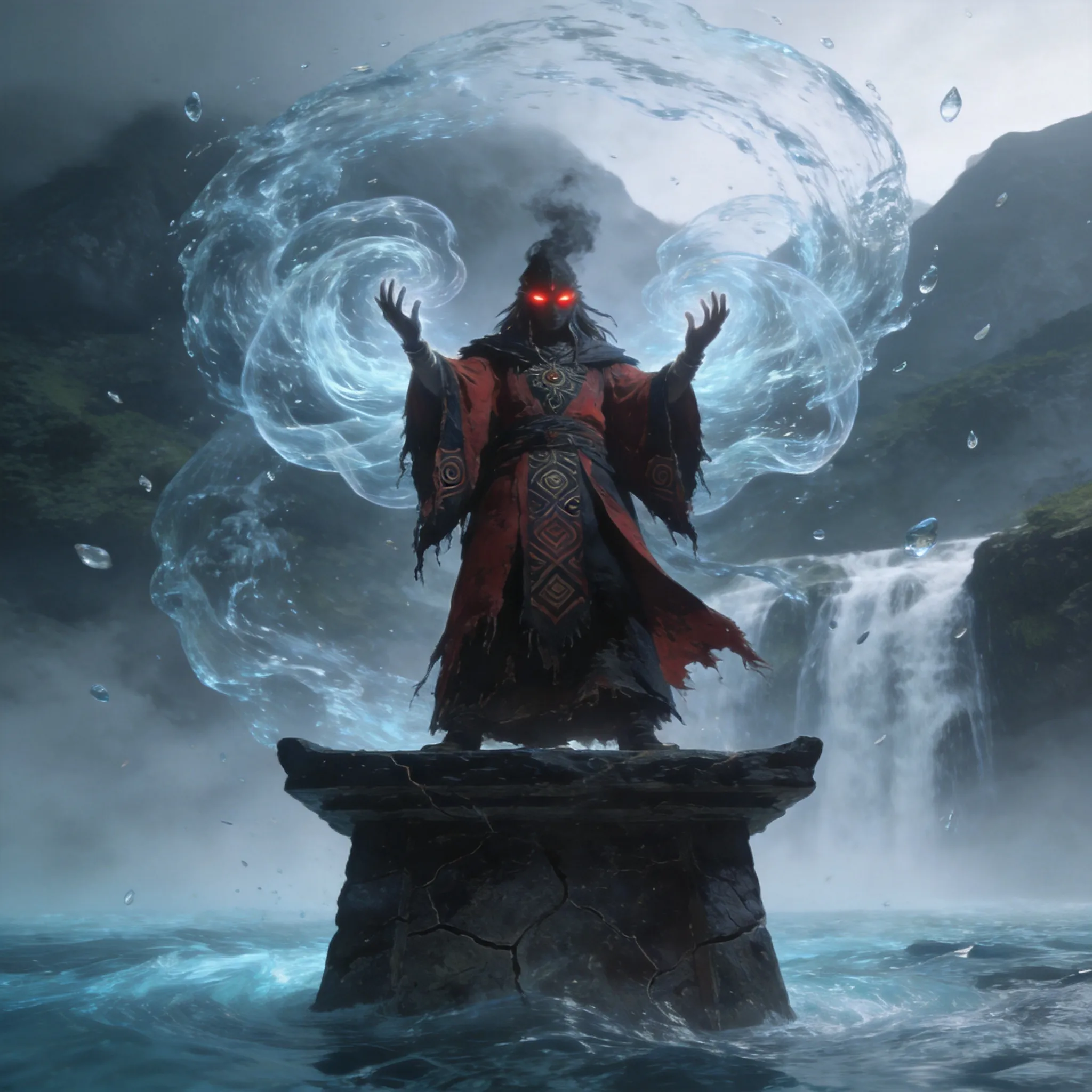 Turn the fire into water.