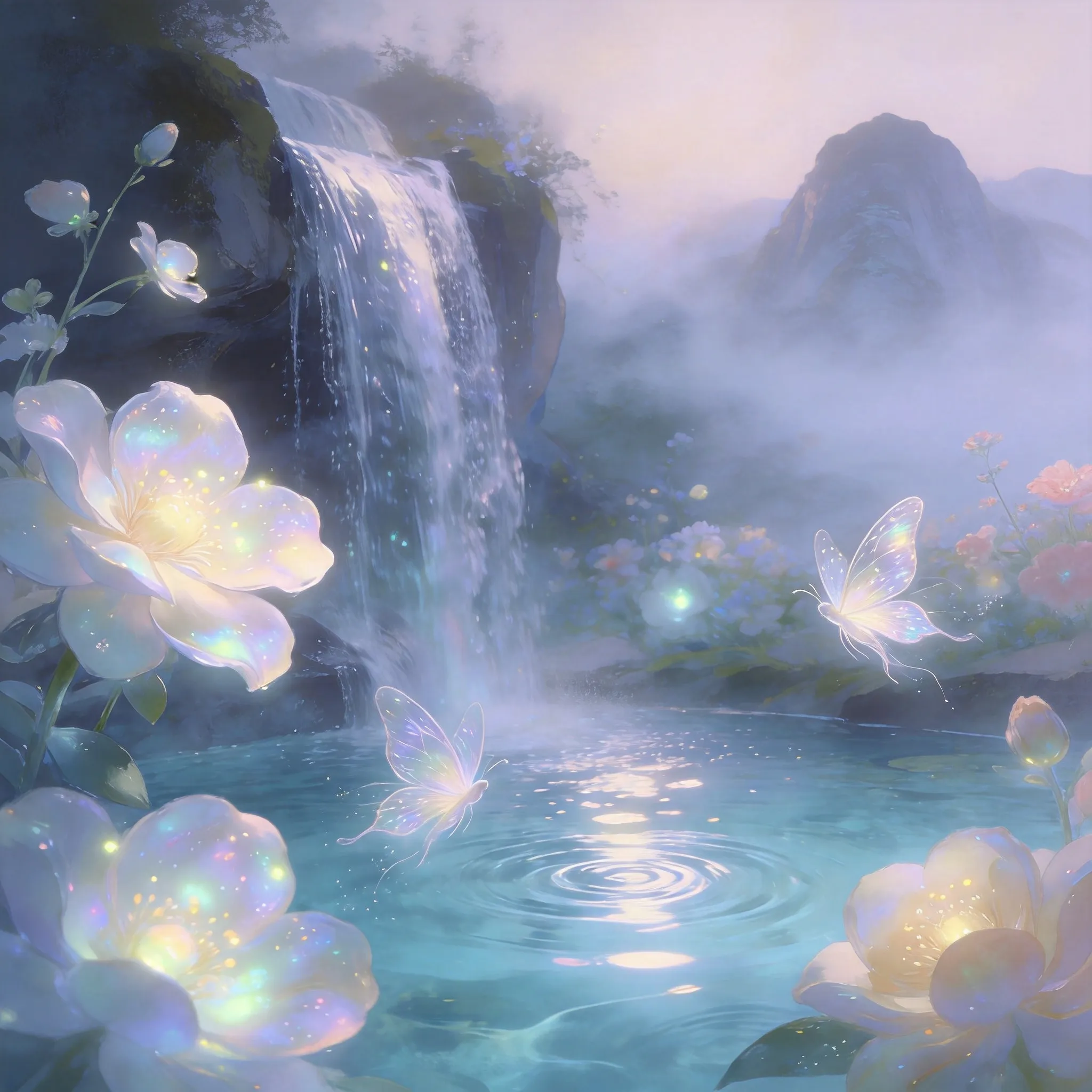 Make the scene larger and reveal distant mountains in the background.