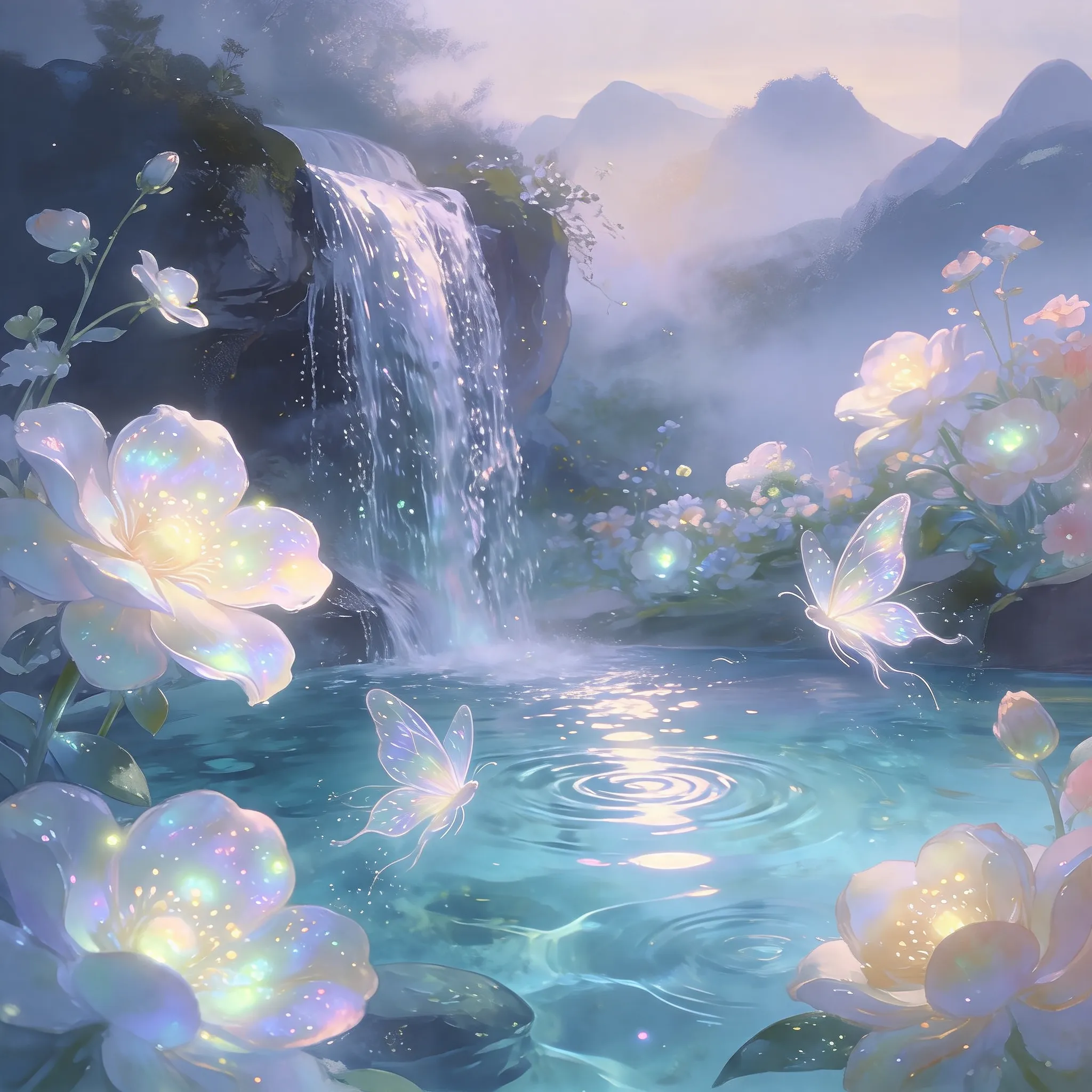 Make the scene larger and reveal distant mountains in the background.