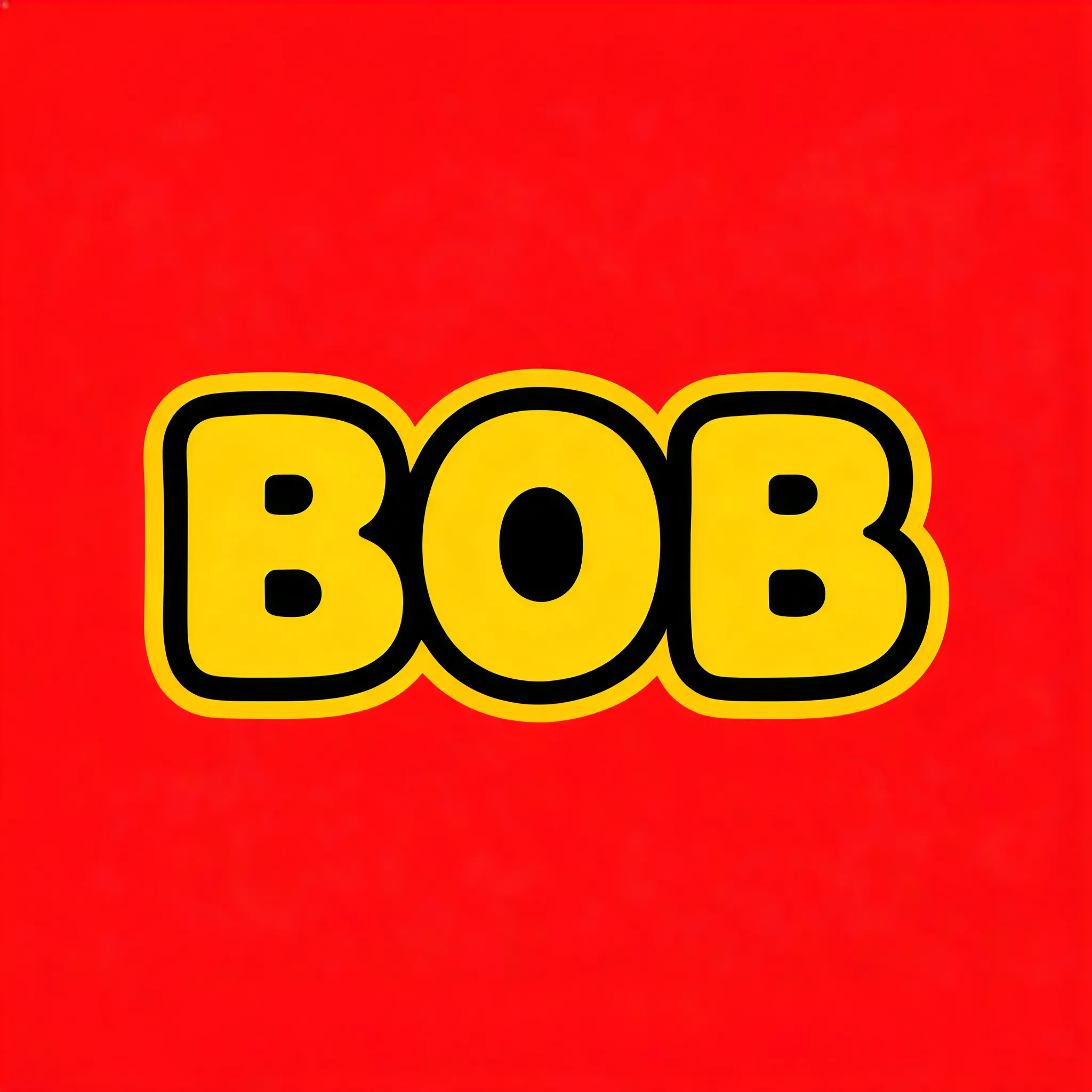 brand name: Bob industry: Fashion background color: red name color: yellow