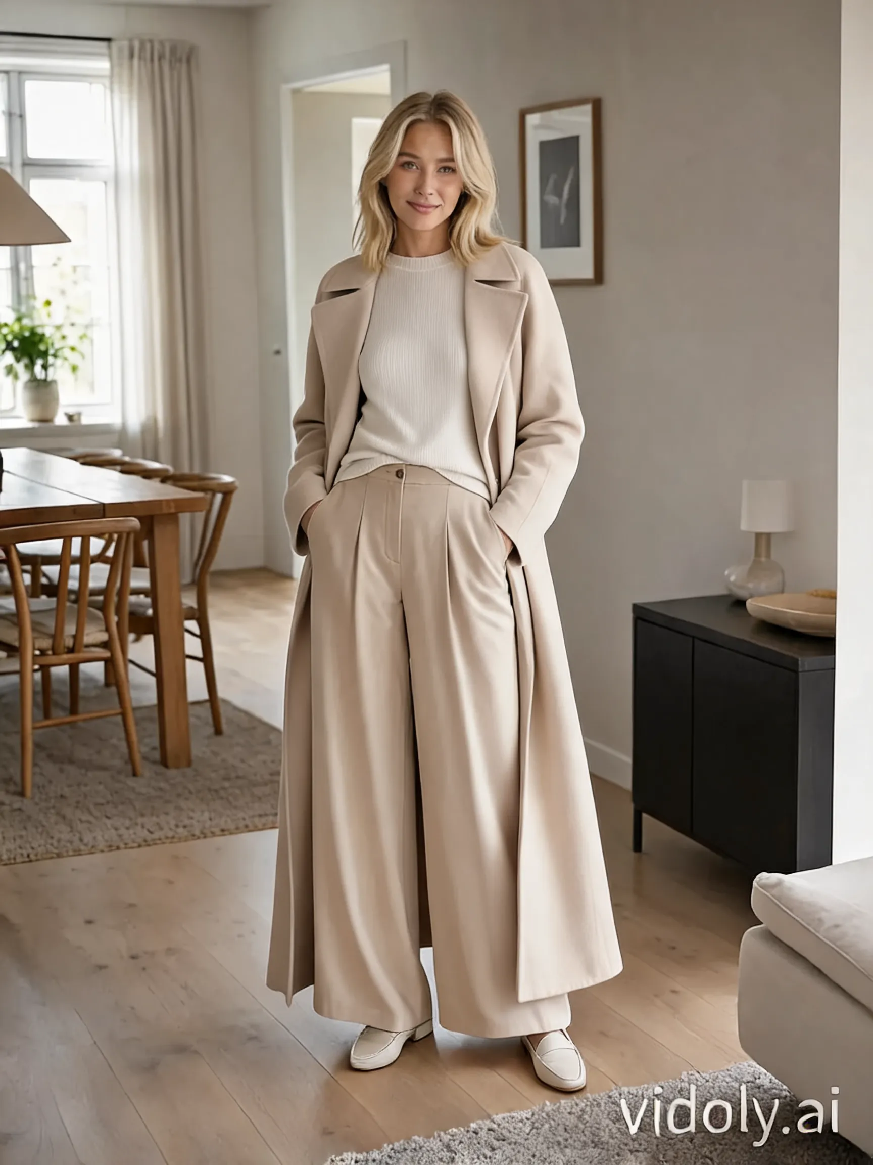 Try this clothing item on the person in the photo. The original white base layer remains unchanged. Put on a coat over the inner layer.
