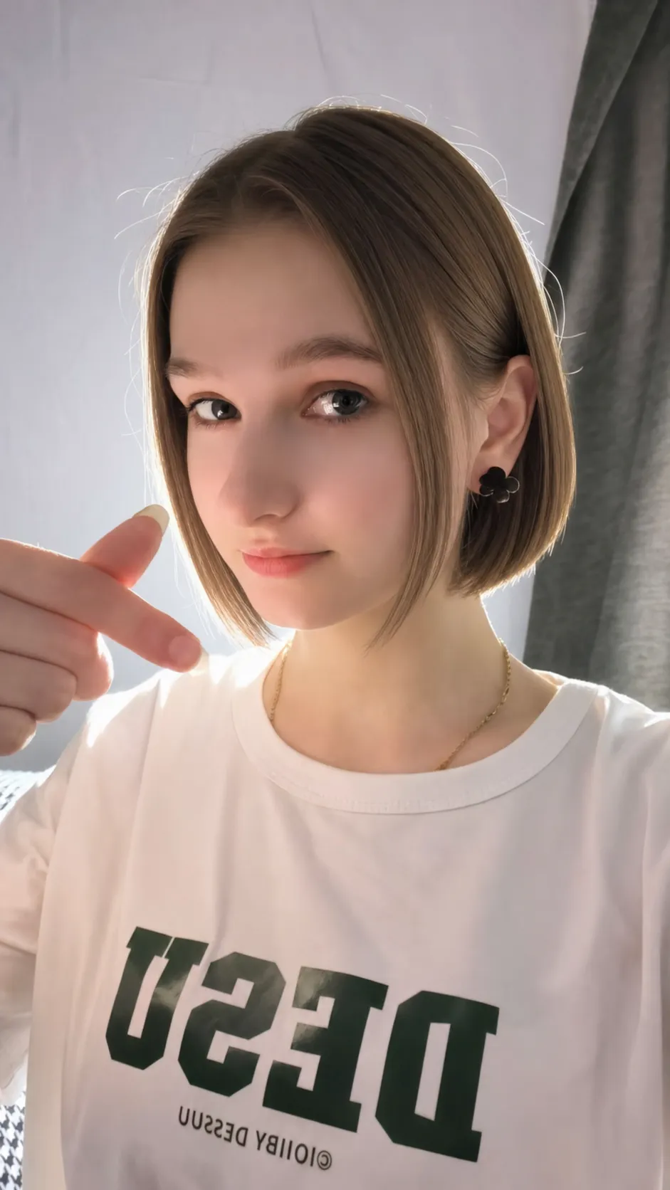 Change my hair style to A-Line Bob.