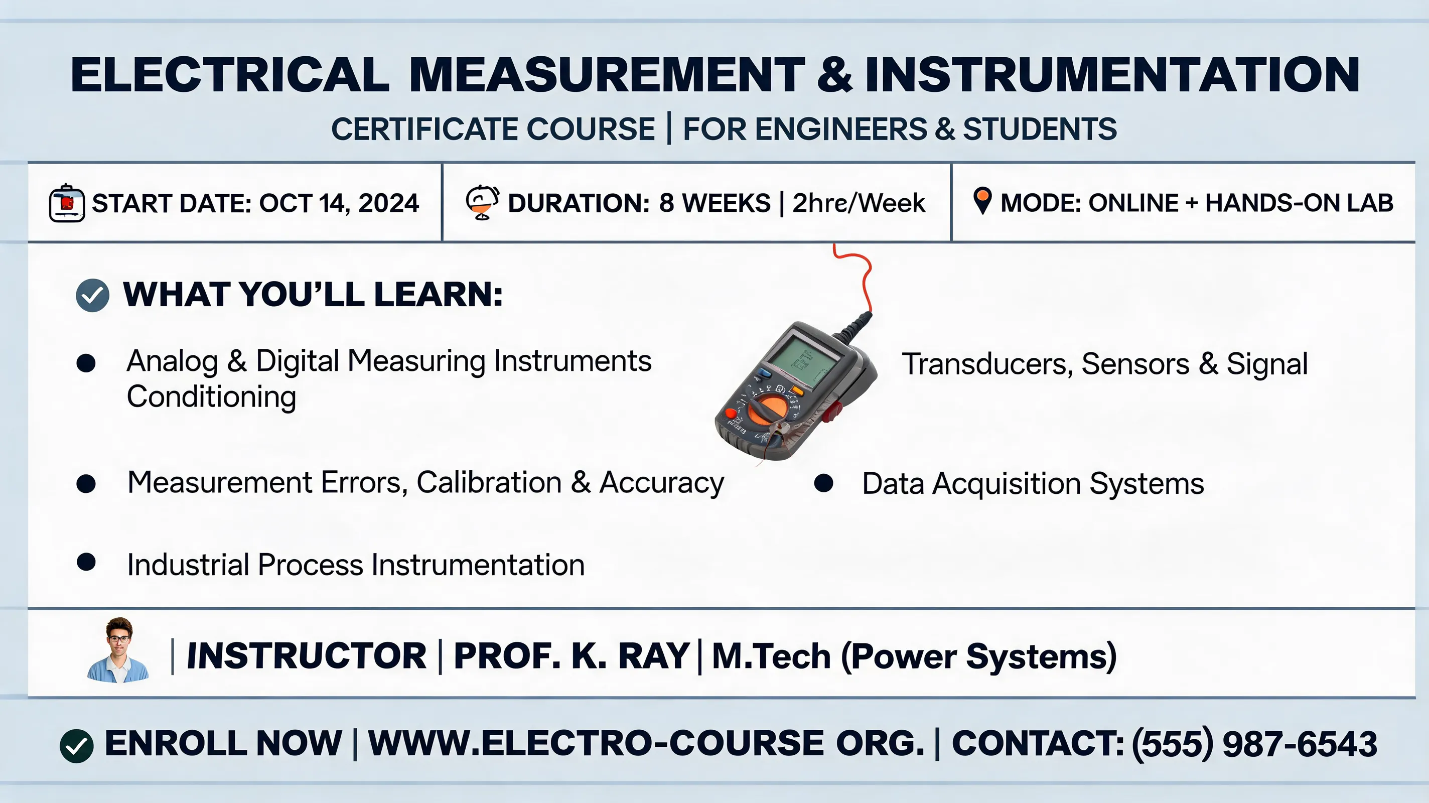 create on electrical measurment ad instrumentation course
