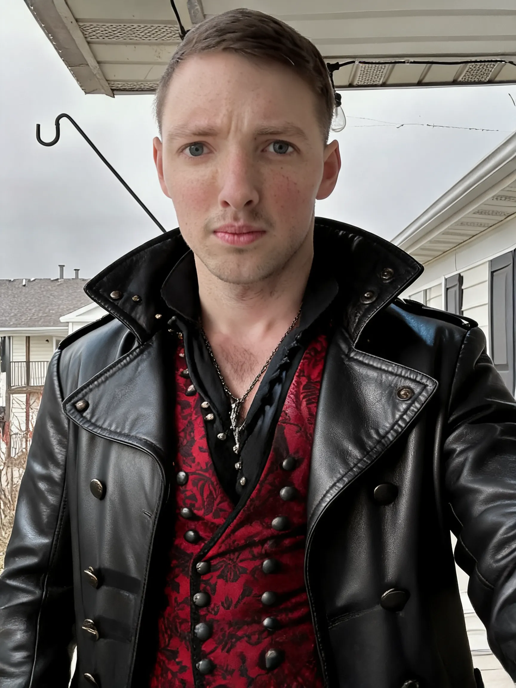 Try this clothing item on the person in the photo.