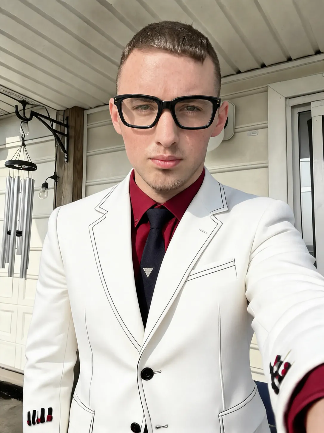 Try this glasses item on the person in the photo.