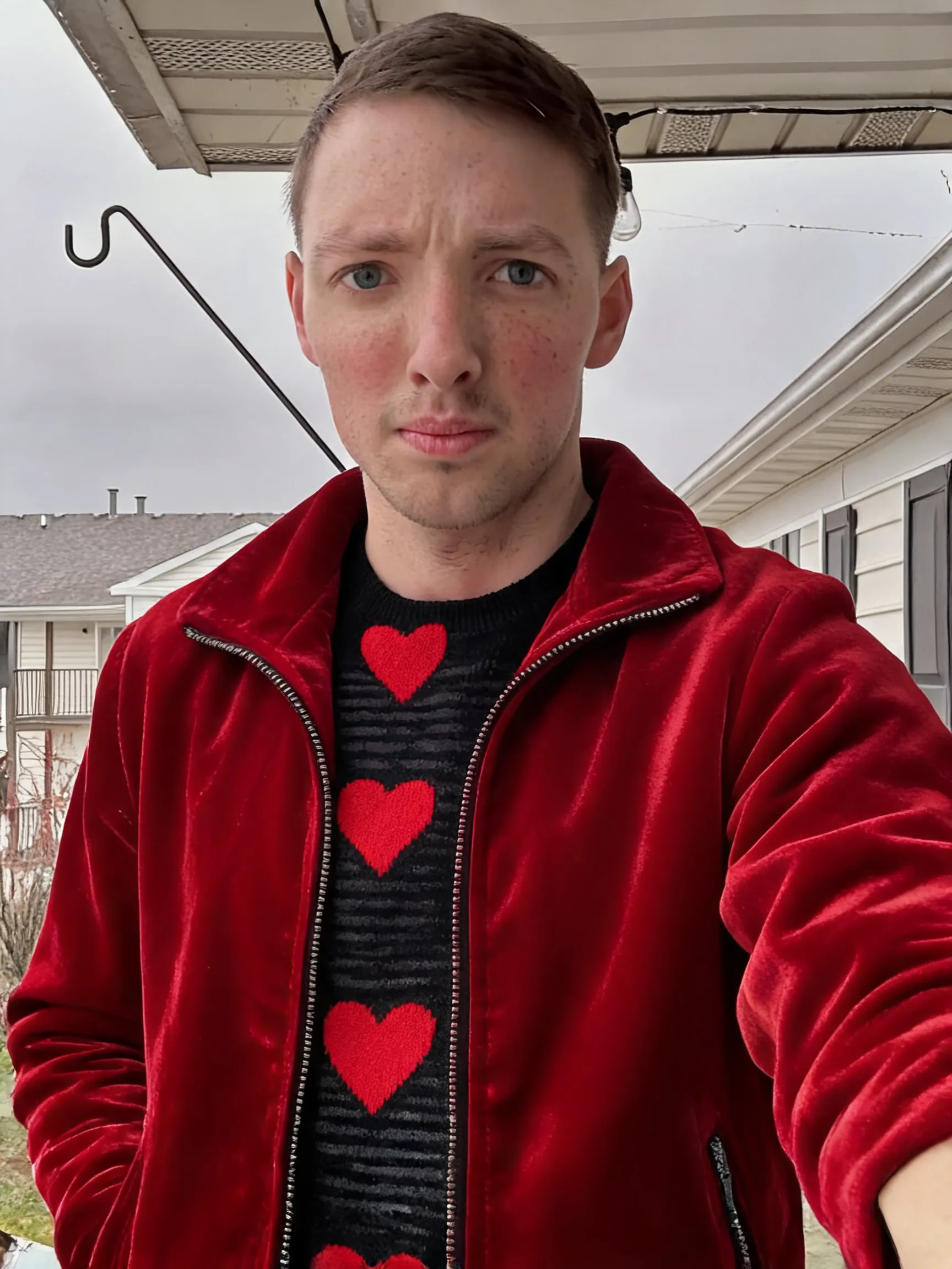 Try this clothing item on the person in the photo.