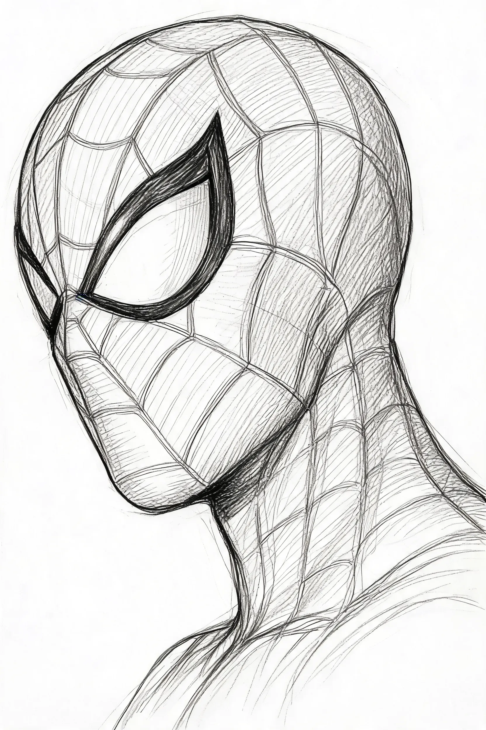 Recreate the uploaded portrait photo as a hyper-realistic line sketch. Focus the entire rendering on the face: use pencil lines of varying density, weight, and hatching to draw every shadow, highlight, and facial detail—there should be no soft, blended shading, only linework defining light and dark. Keep contour lines sharp and expressive, use layered cross-hatching to build volume and texture, and maintain the character’s exact likeness and expression. The rest of the portrait and background should be simple and unobtrusive, so all attention stays on the linework of the face. Hand-drawn, authentic pencil sketch texture, high detail, pure black and white, no distortion.