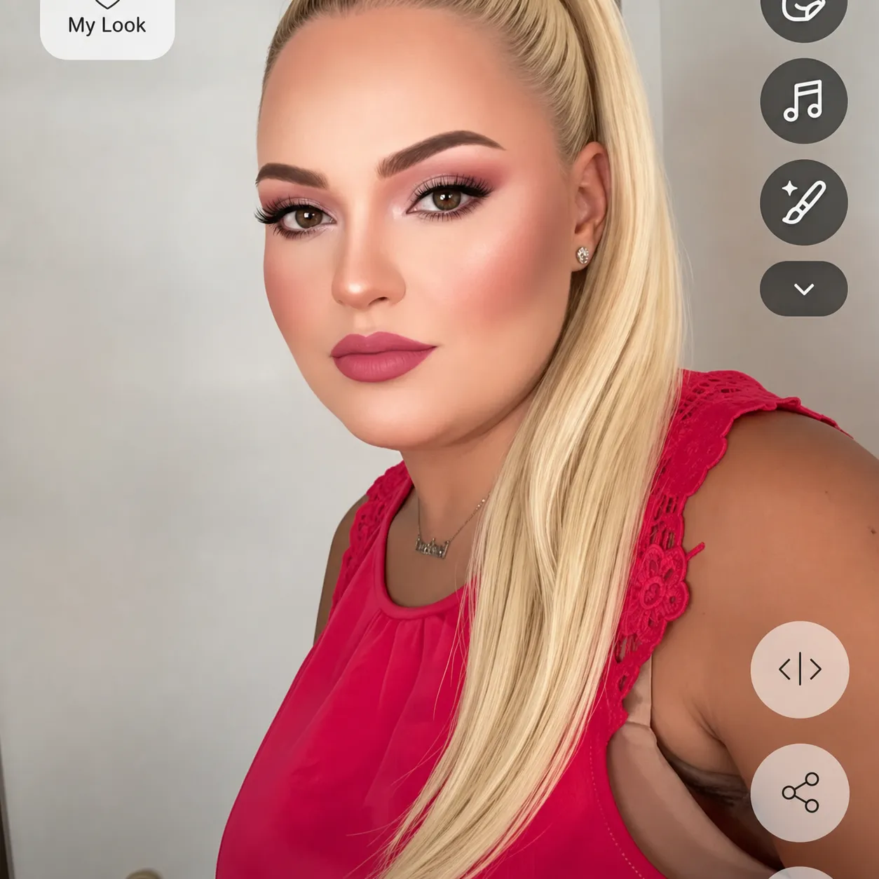 Trucco elegante rossetto rosa