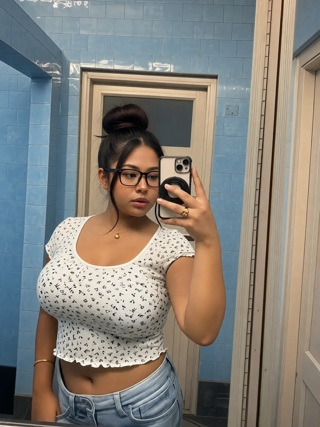 Try this glasses item on the person in the photo.