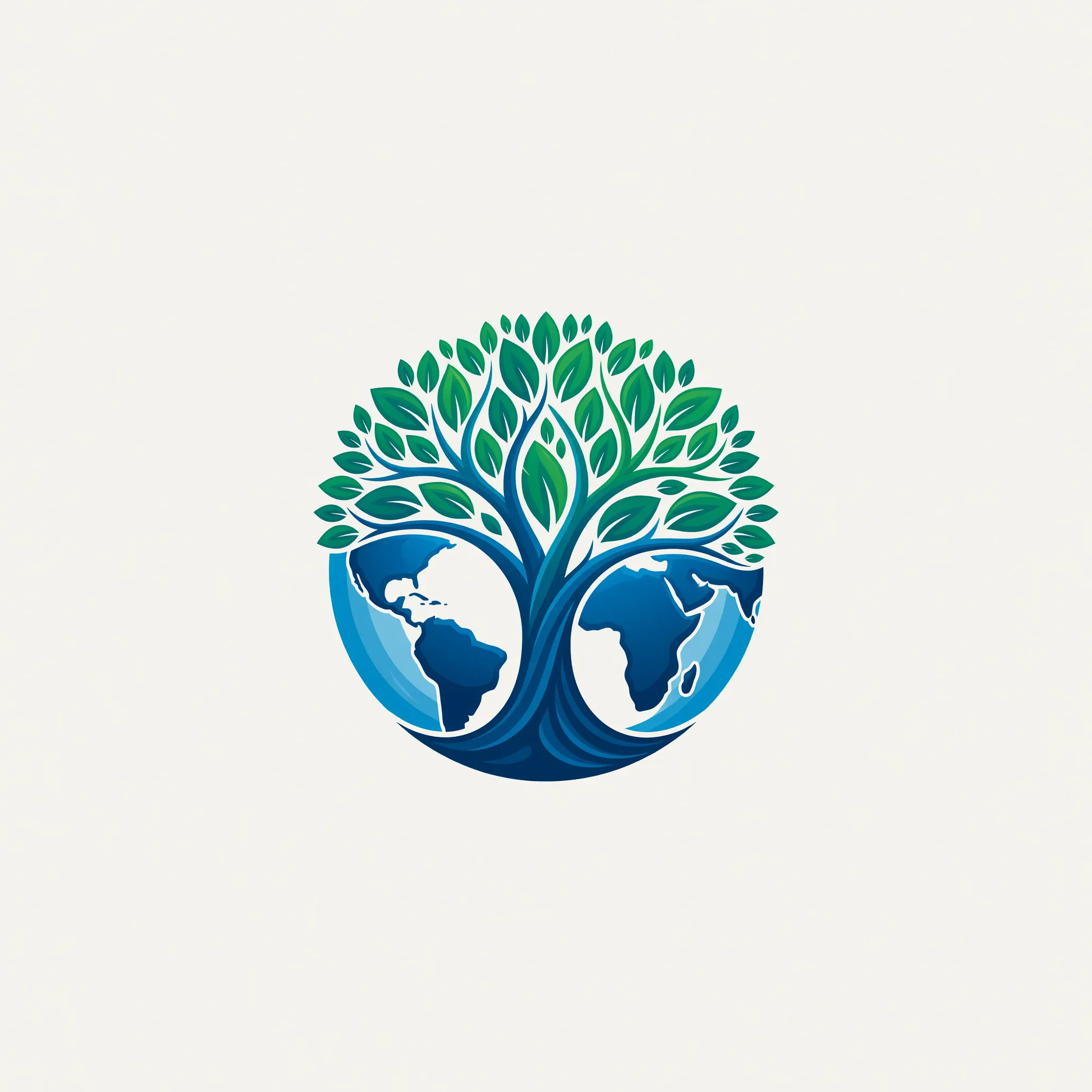 Clean and powerful logo using Earth or tree graphics, with blue-green tones, conveying the mission of protecting the planet.