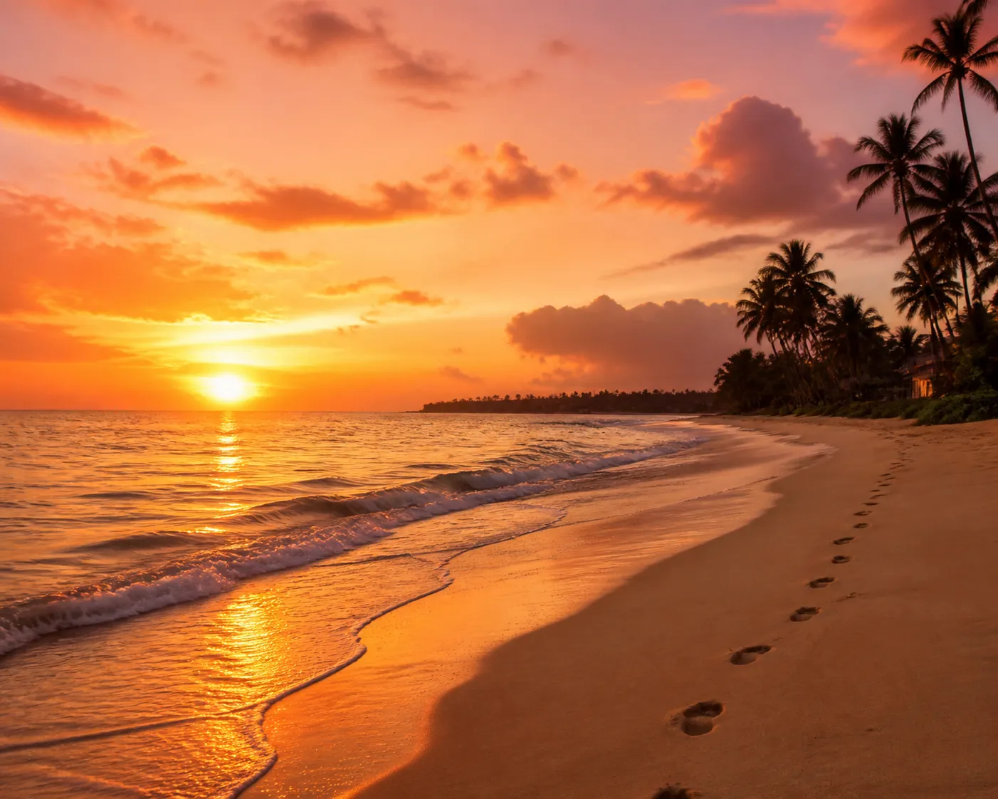 Beach at sunset