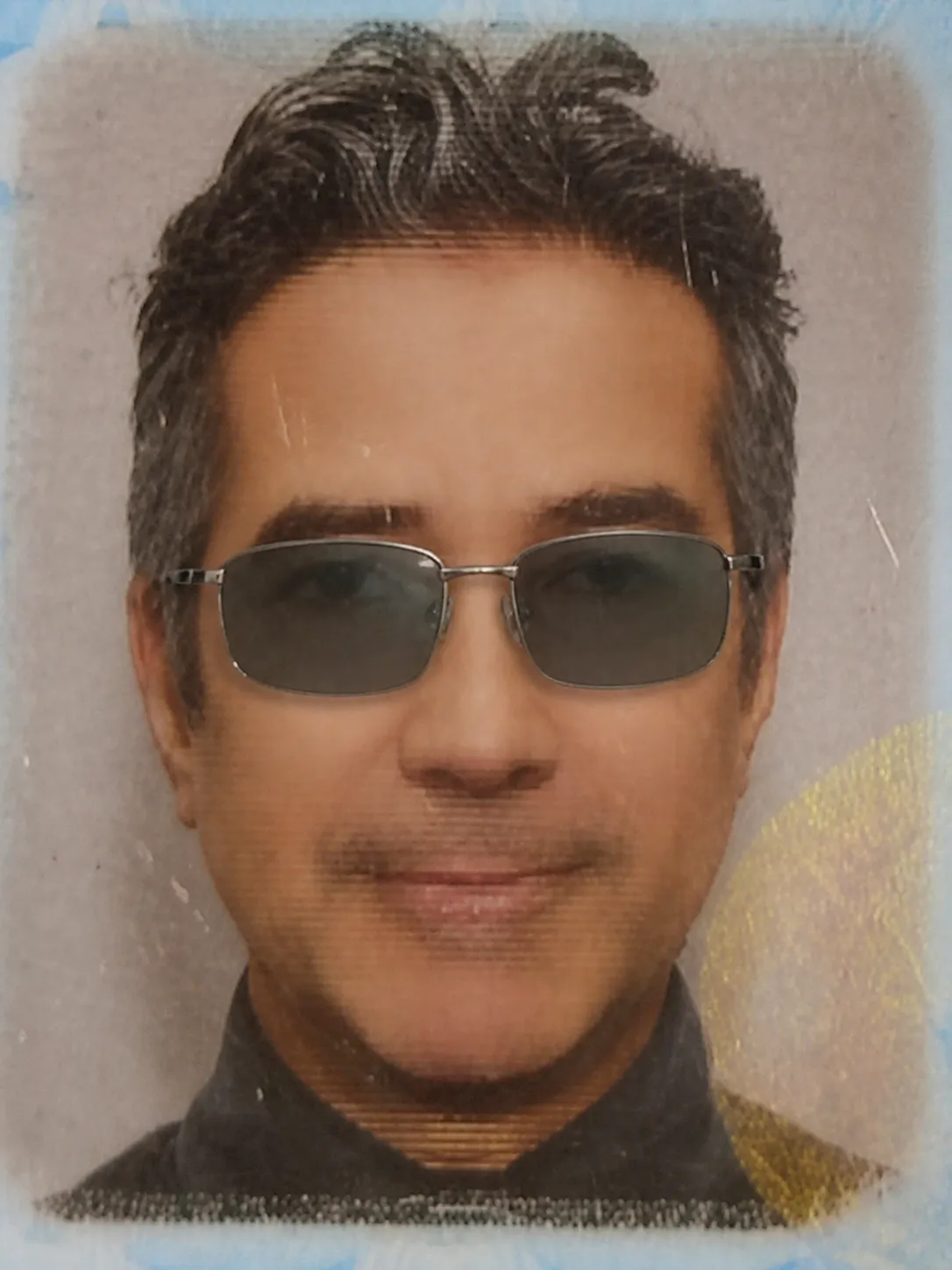 Try this glasses item on the person in the photo.
