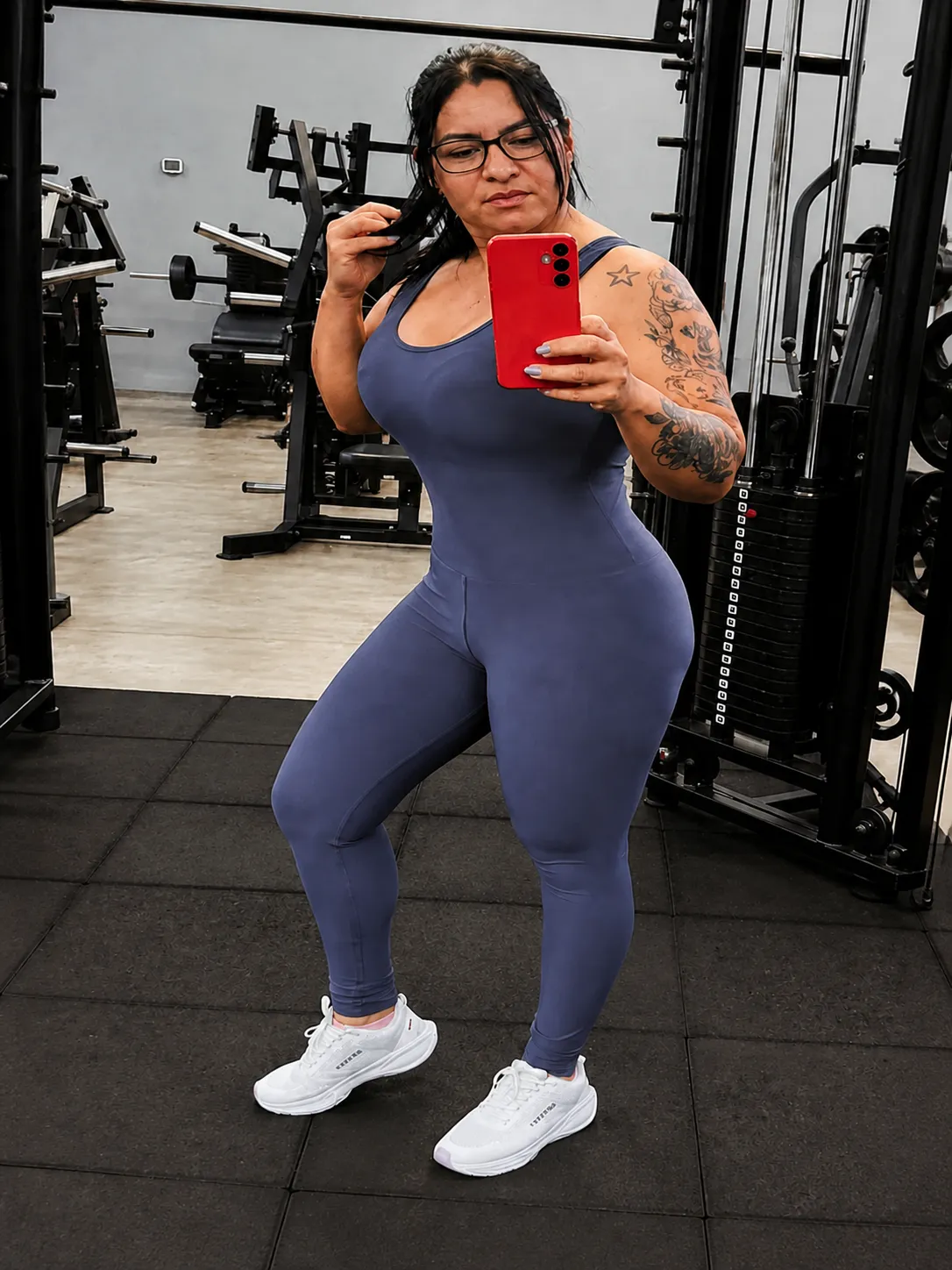 Try this glasses item on the person in the photo.