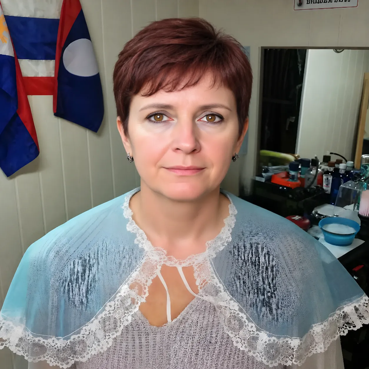 Change my hair style to Pixie.