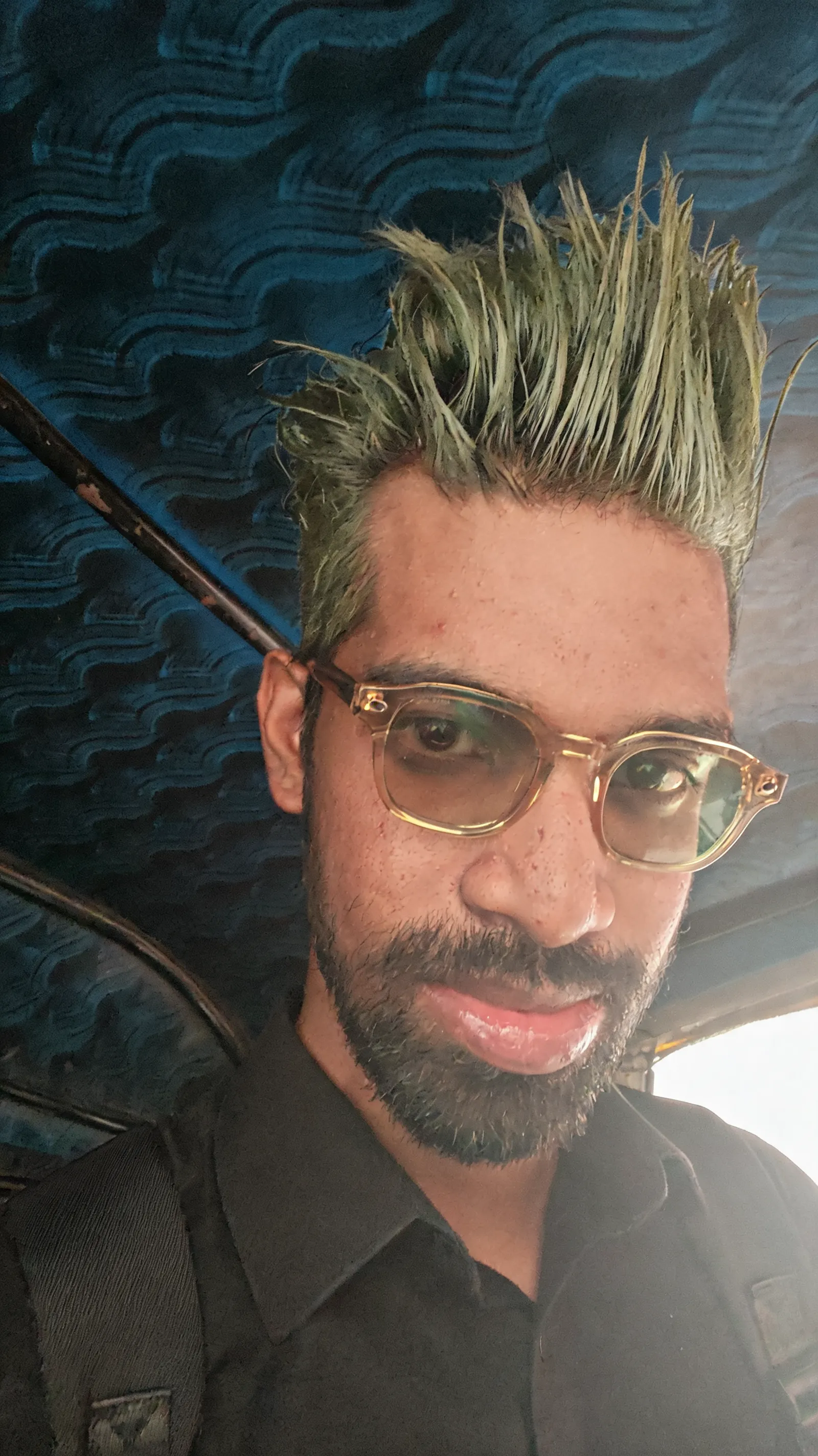 Change my hair color to Olive-Ash