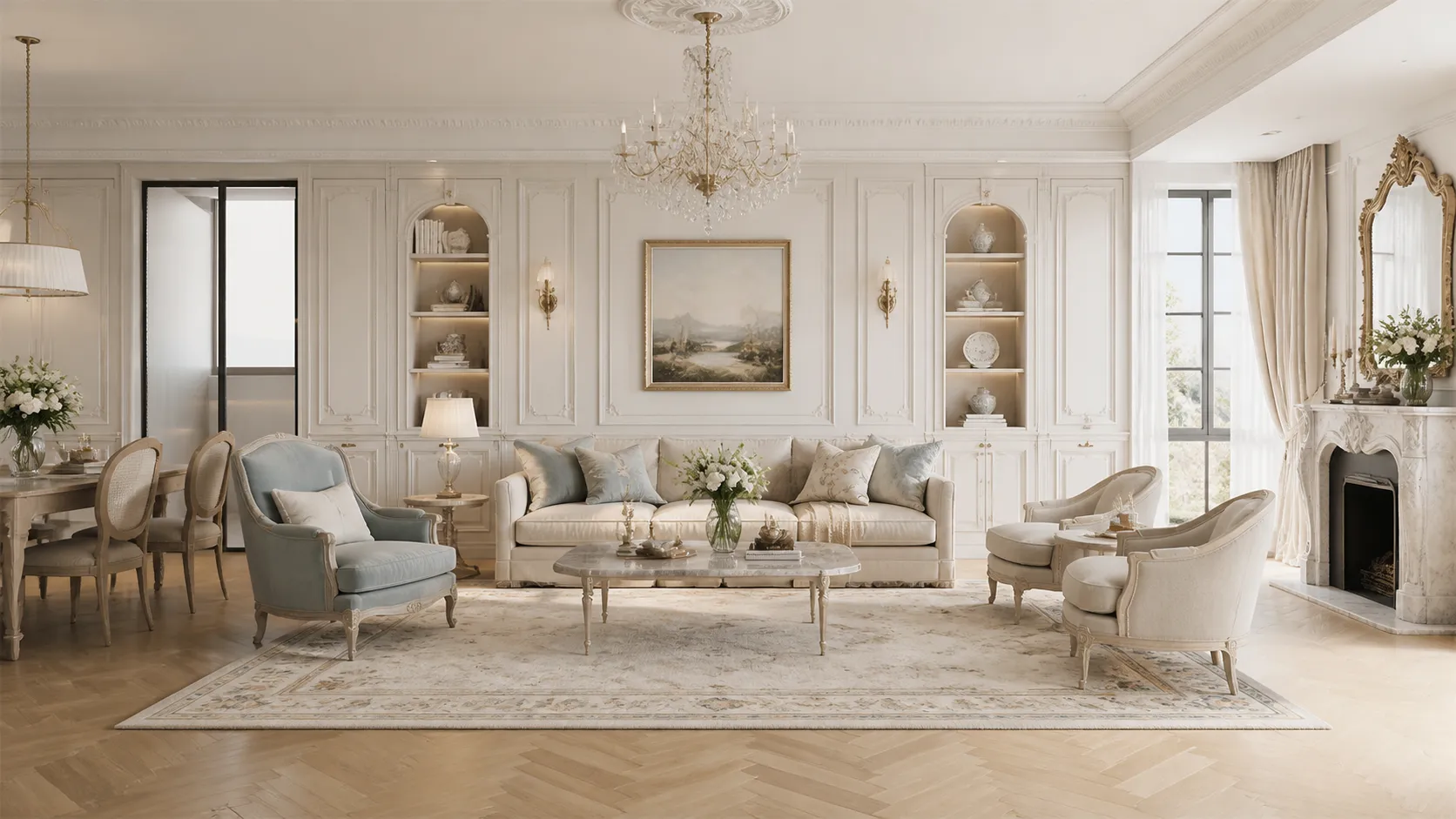 Generate a French Style interior design image for this room.