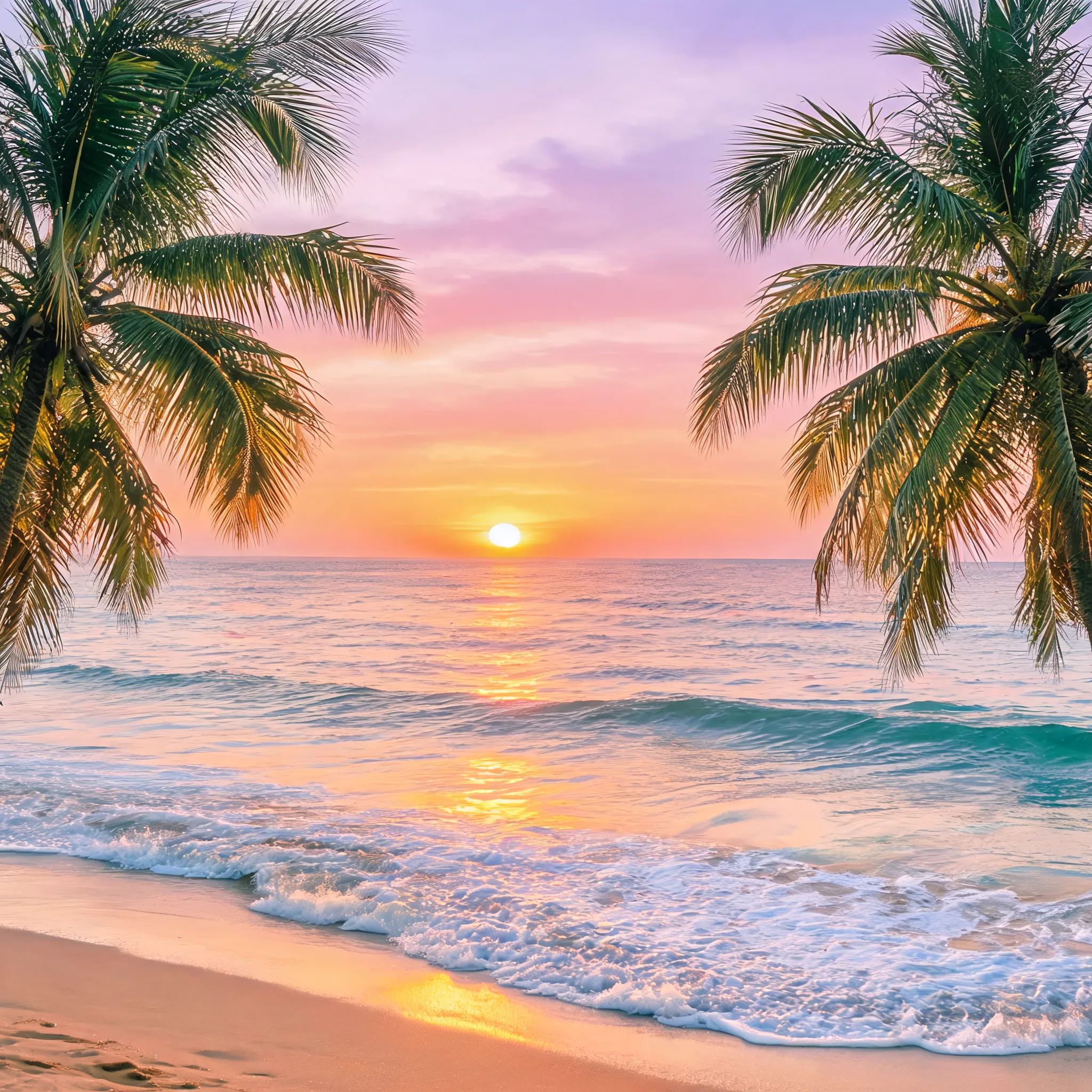 Sunrise on a tropical beach