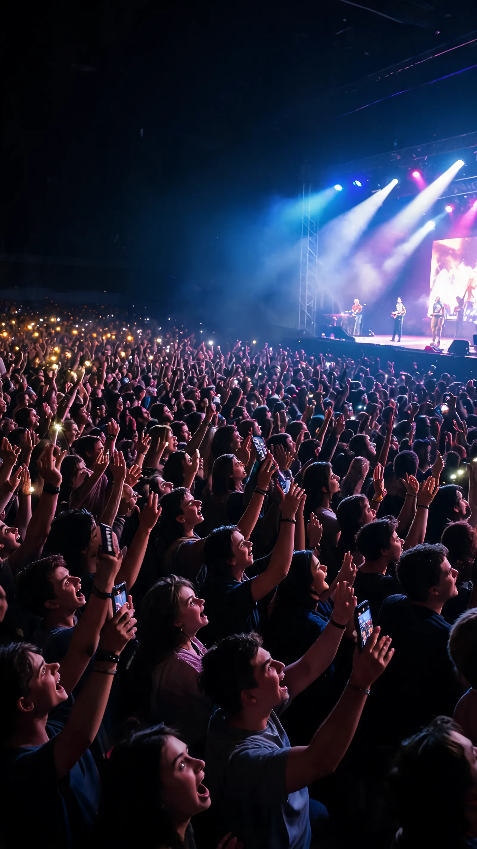Enraptured audience at a concert
