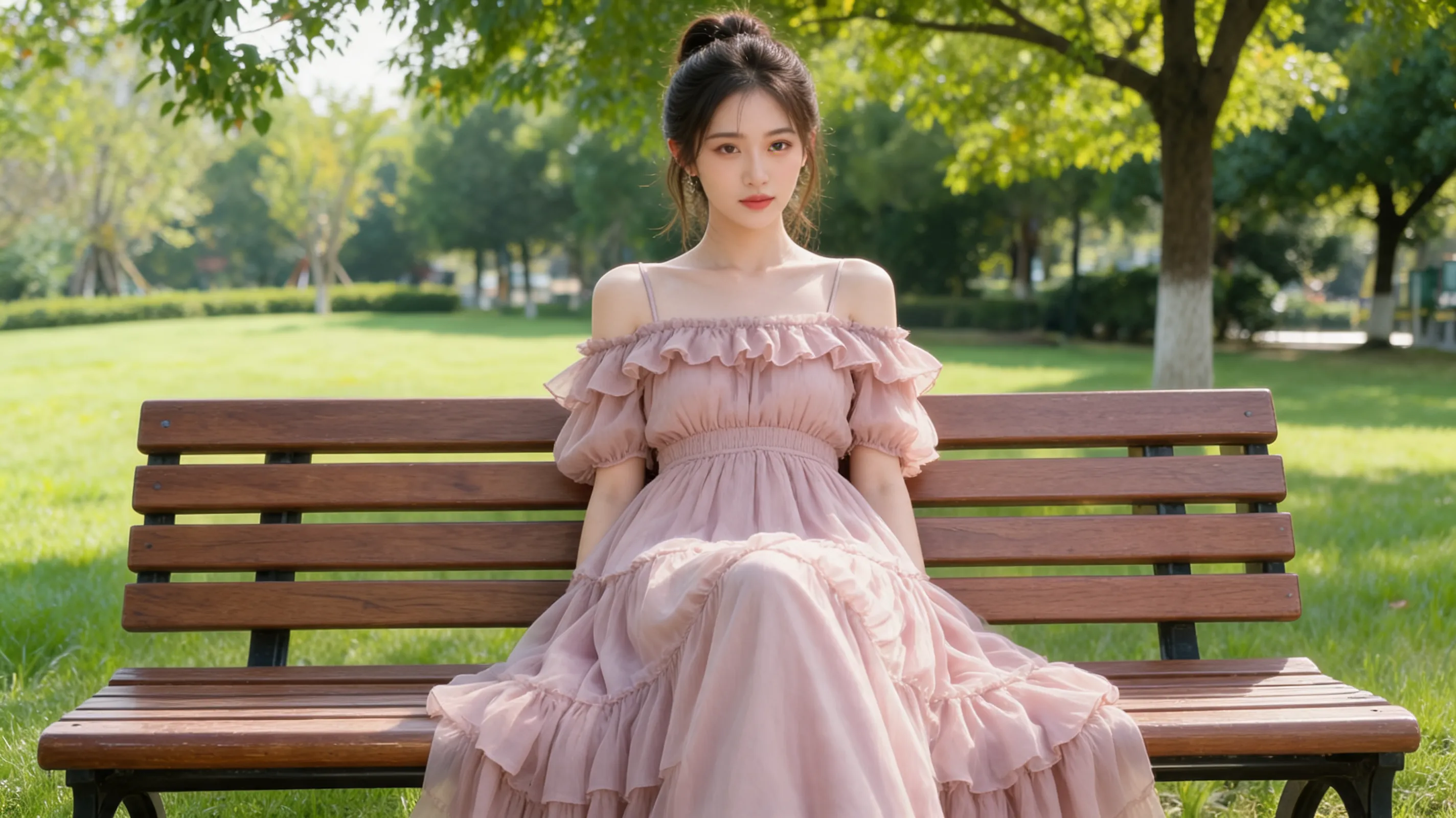 Try this dress on the person in the photo.
