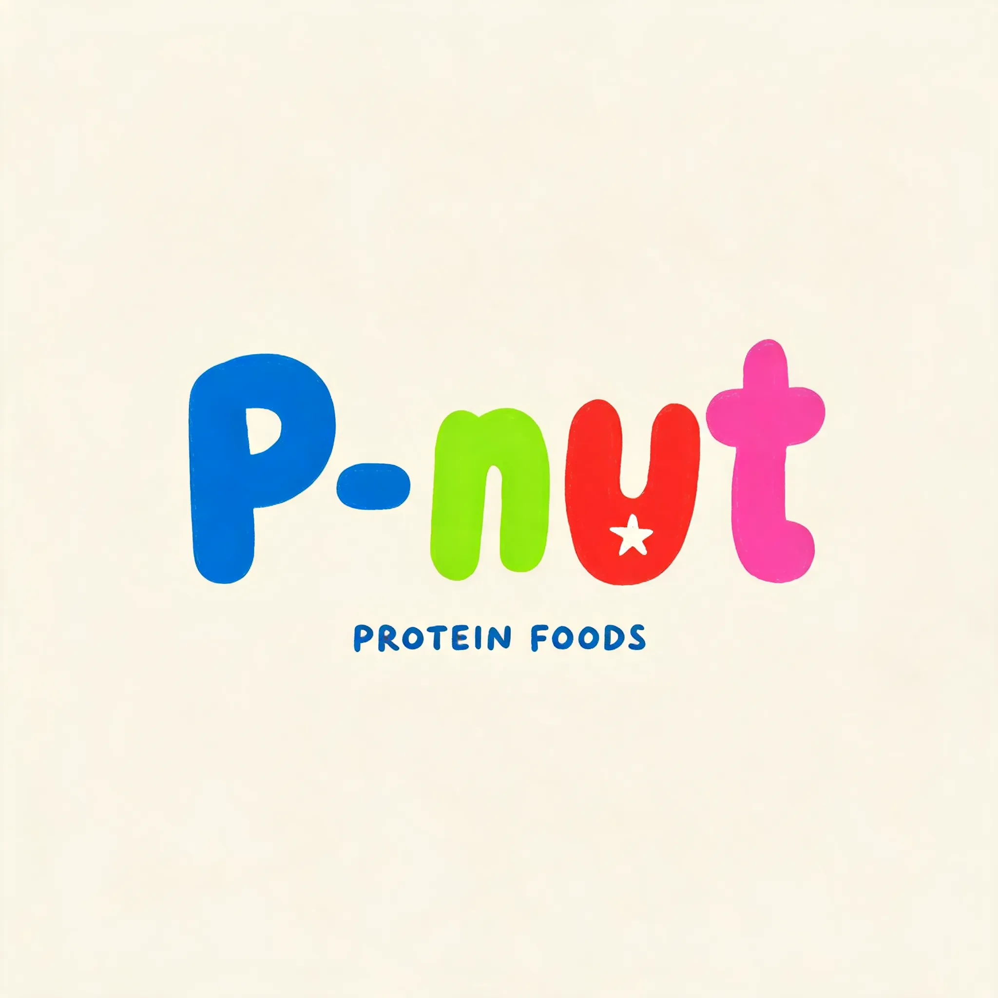 brand name: P-nut industry: protein food background color: Green and yellow